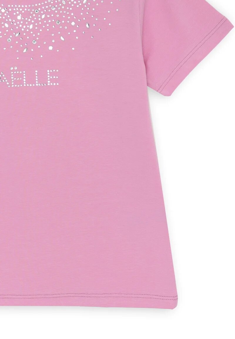 T-shirt Gaelle Paris rosa con strass, bambina e ragazza - ROSA | CammarataMode