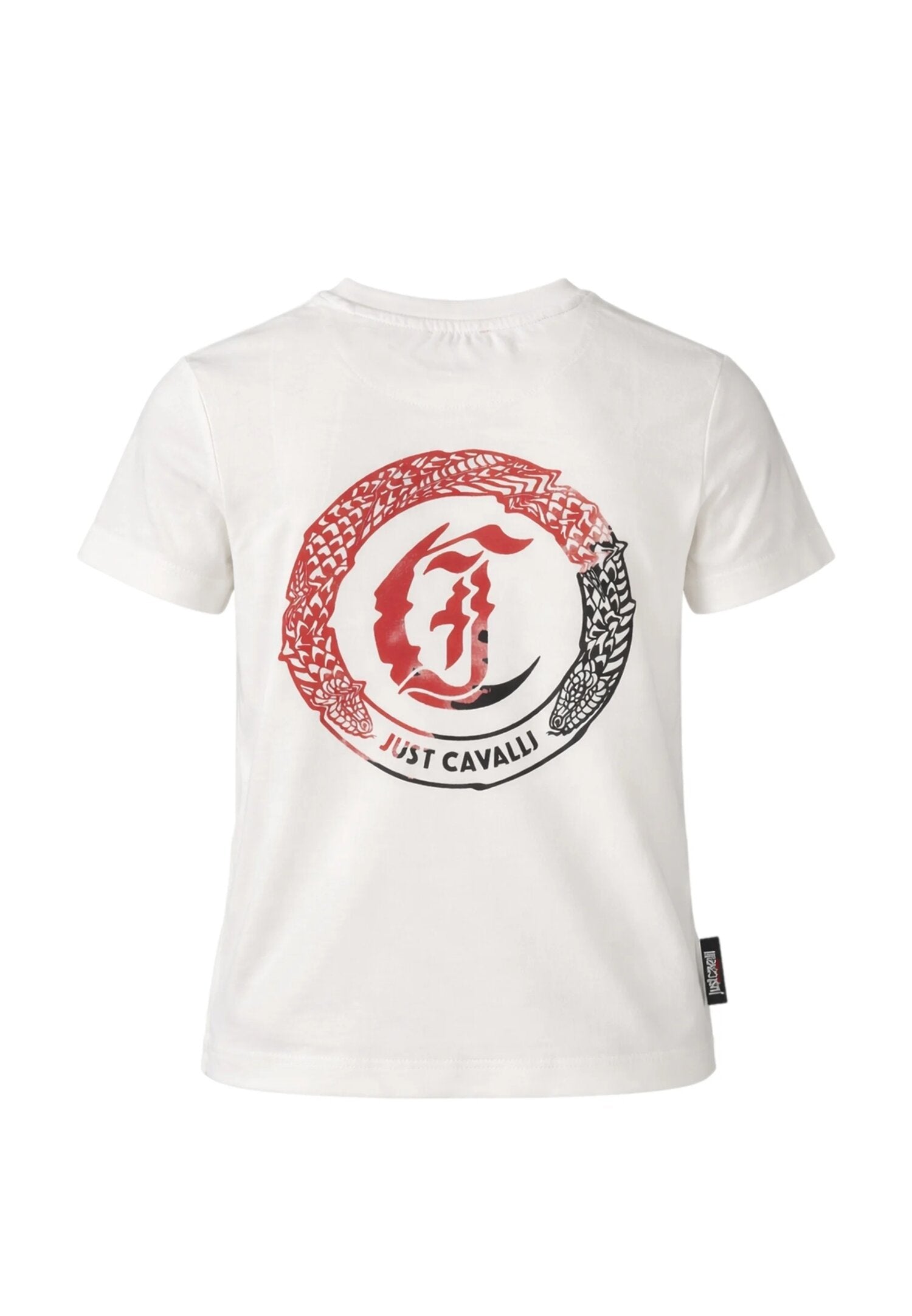 Just Cavalli Completo Bianco Logo Piccolo Neonato Girocollo JIP26059CJ_
