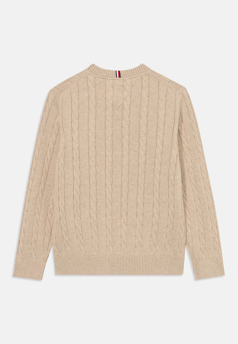 Tommy Hilfiger maglione cable beige cotone bambino ragazzo - BEIGE | CammarataMode