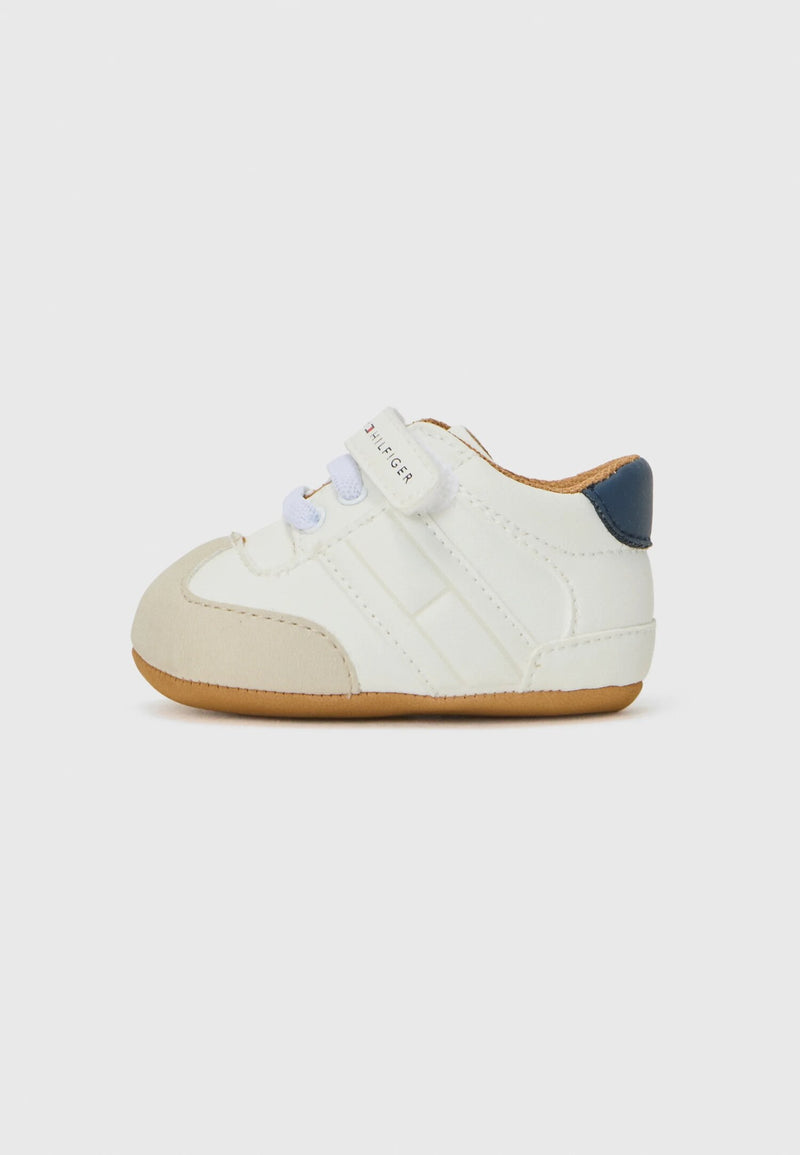 Tommy Hilfiger scarpine neonato beige off white blu primi passi morbide - PANNA | CammarataMode