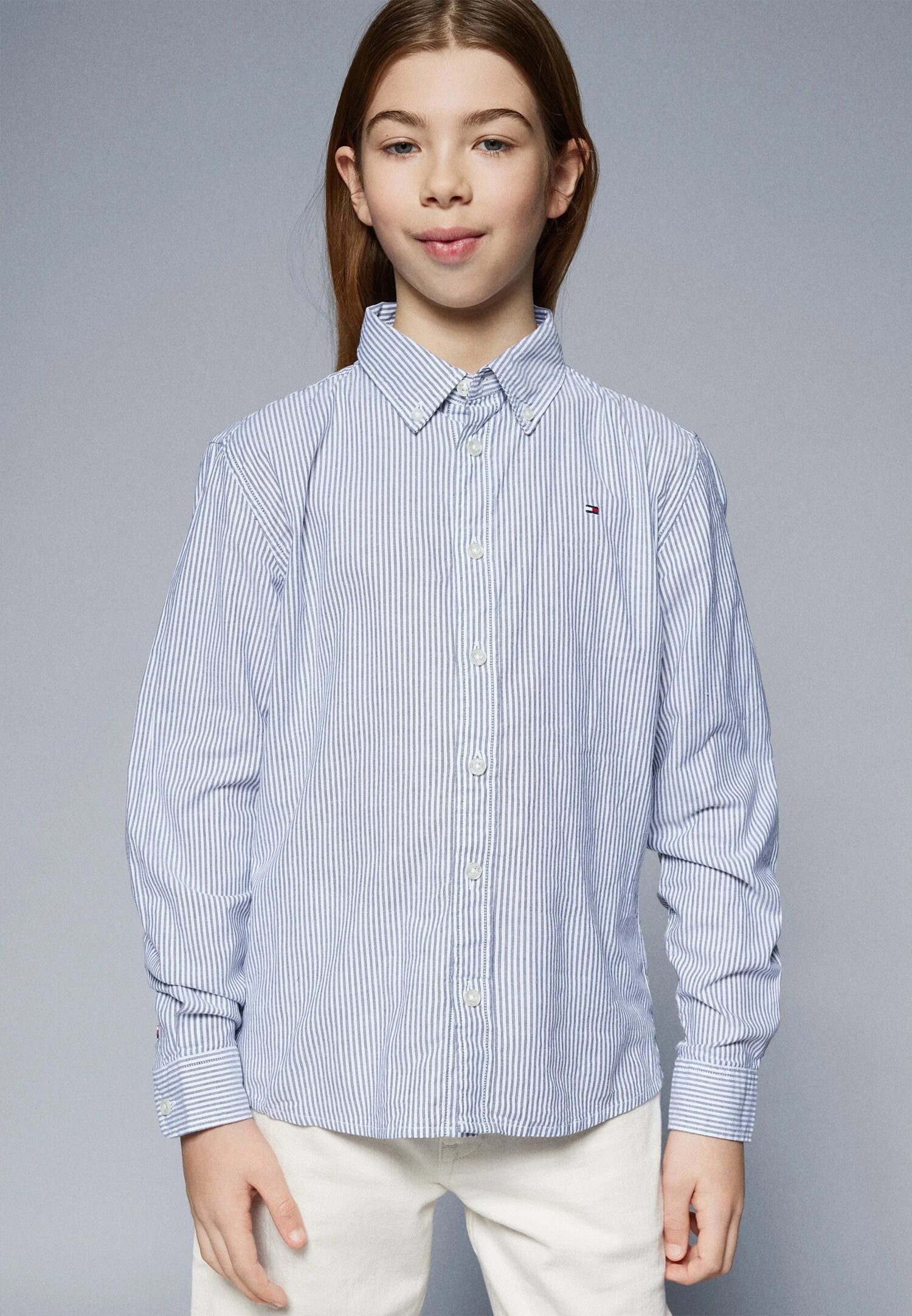 Tommy Hilfiger Camicia Blu Ragazzo In Cotone Con Bottoni Elegante PE26