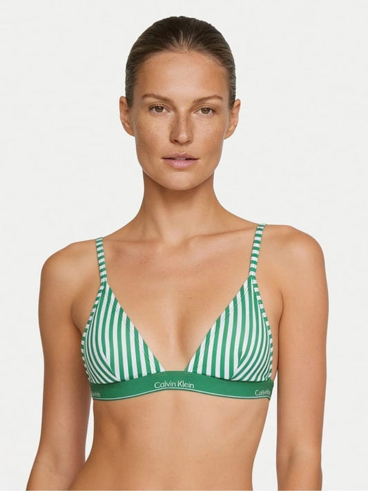 Calvin Klein costume verde donna logo lettering