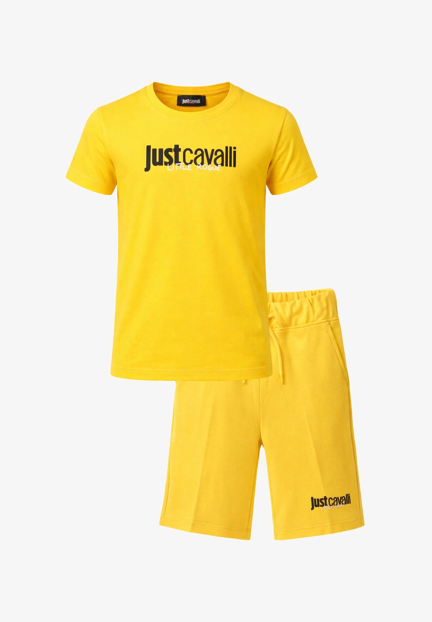 Just Cavalli Completo t-Shirt e Bermuda Giallo Logo Bambino JBP26023CJ_