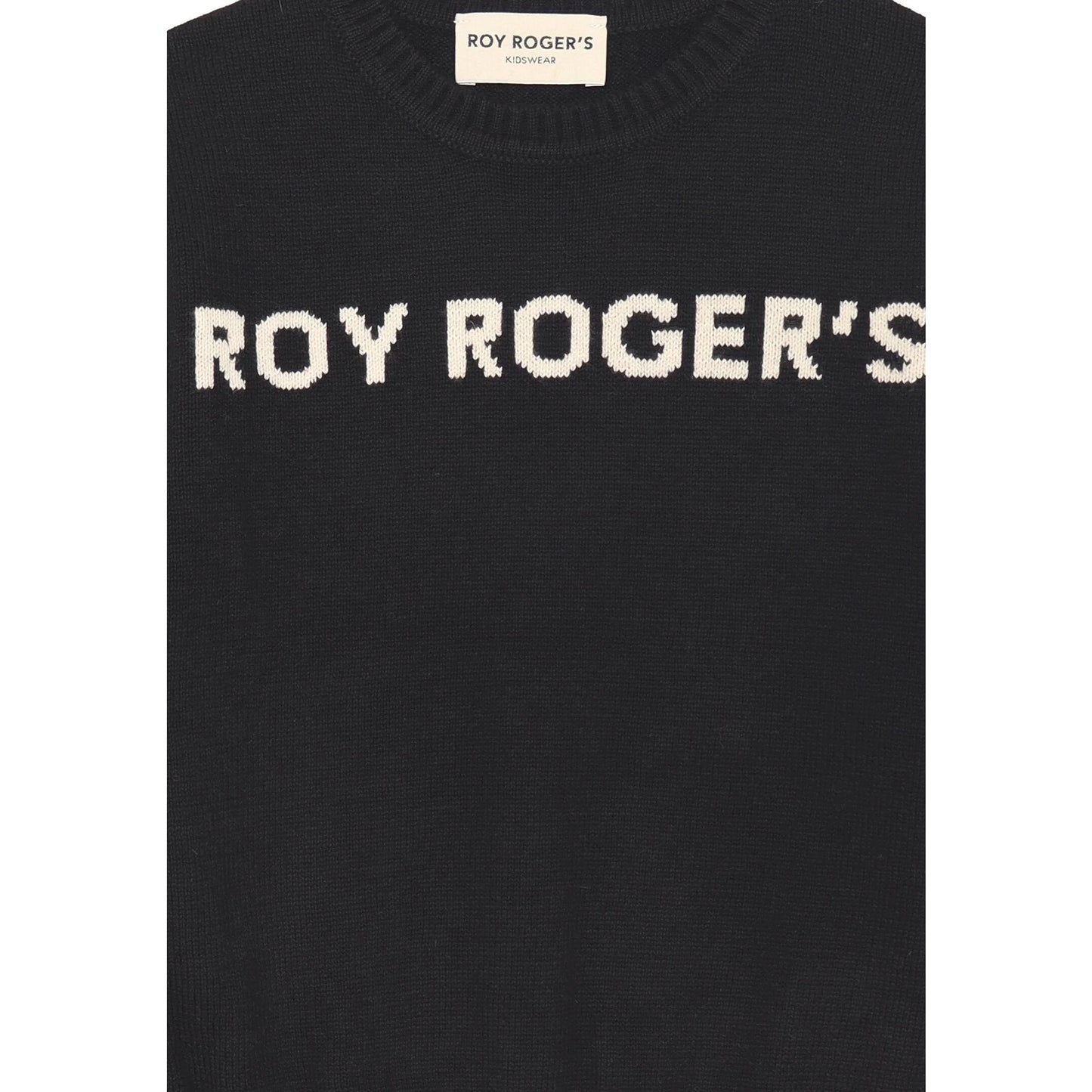 Roy Rogers Maglione Bambina Logo Ricamato - Nero (2-16 Anni)