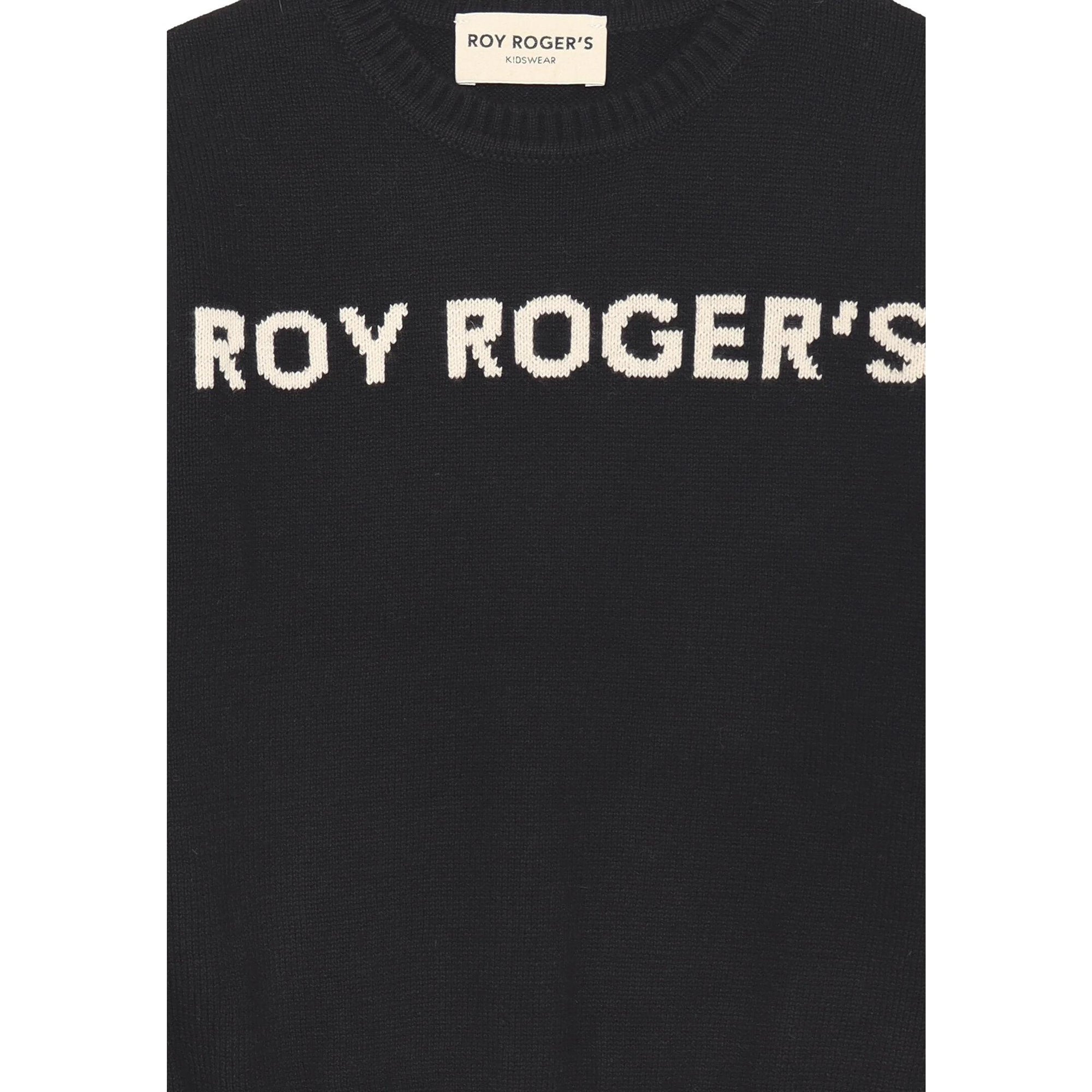 Roy Rogers Maglione Bambina Logo Ricamato - Nero (2-16 Anni)