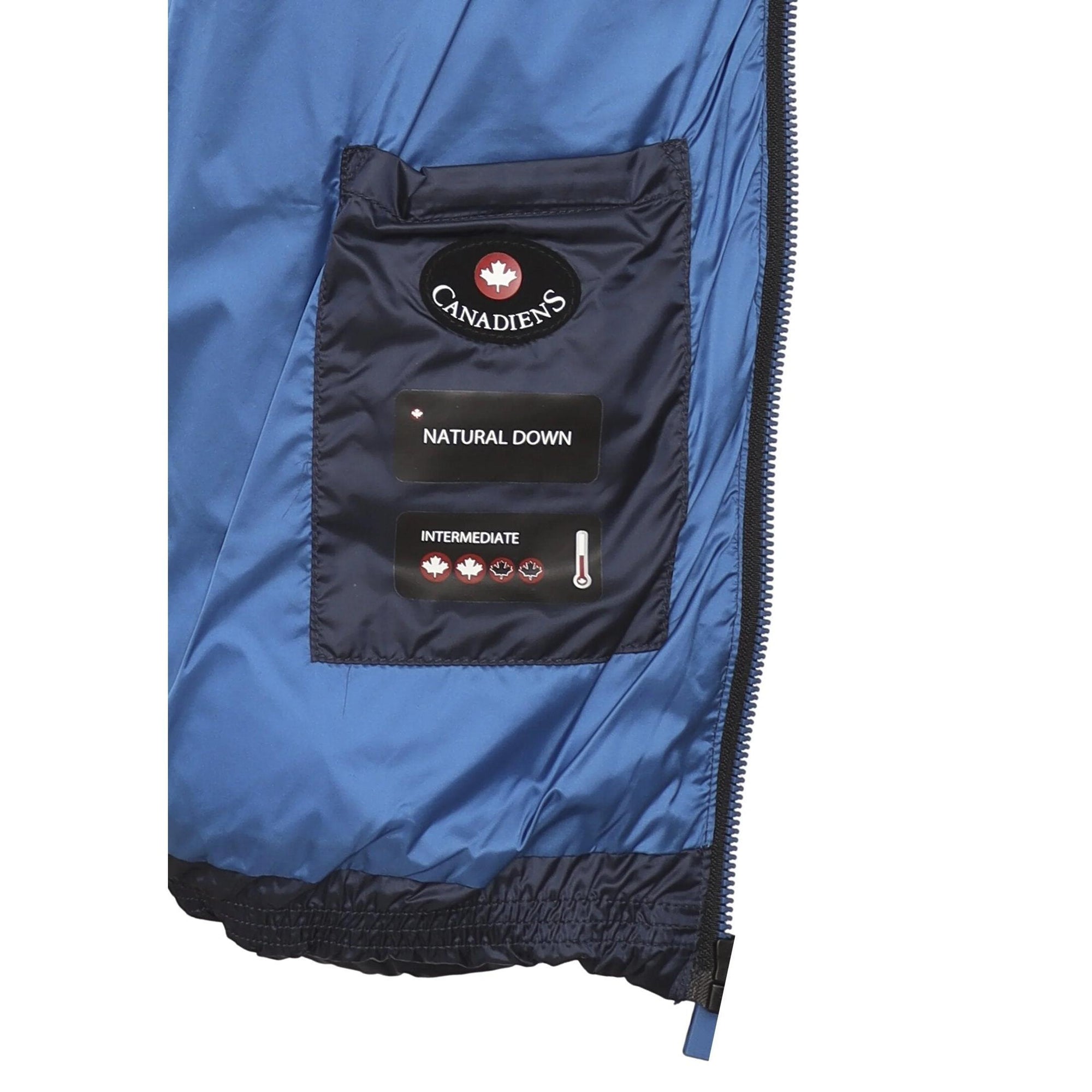 Canadiens Giubbotto Bambino Blu In Nylon Con Cappuccio Invernale AI 25