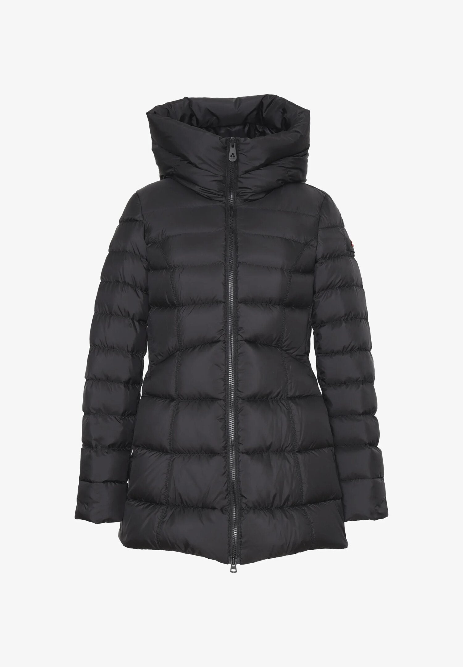 Peuterey Giubbotto Nero Bambina In Nylon Con Cappuccio Invernale AI25