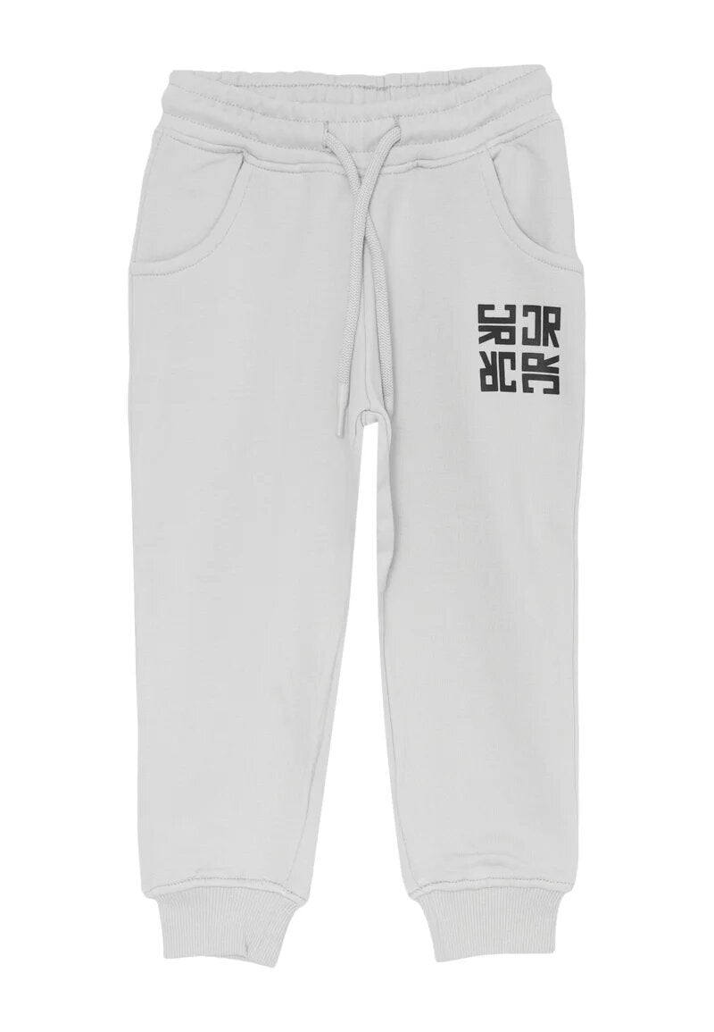 John Richmond completo neonato grigio con stampa nera 100% cotone