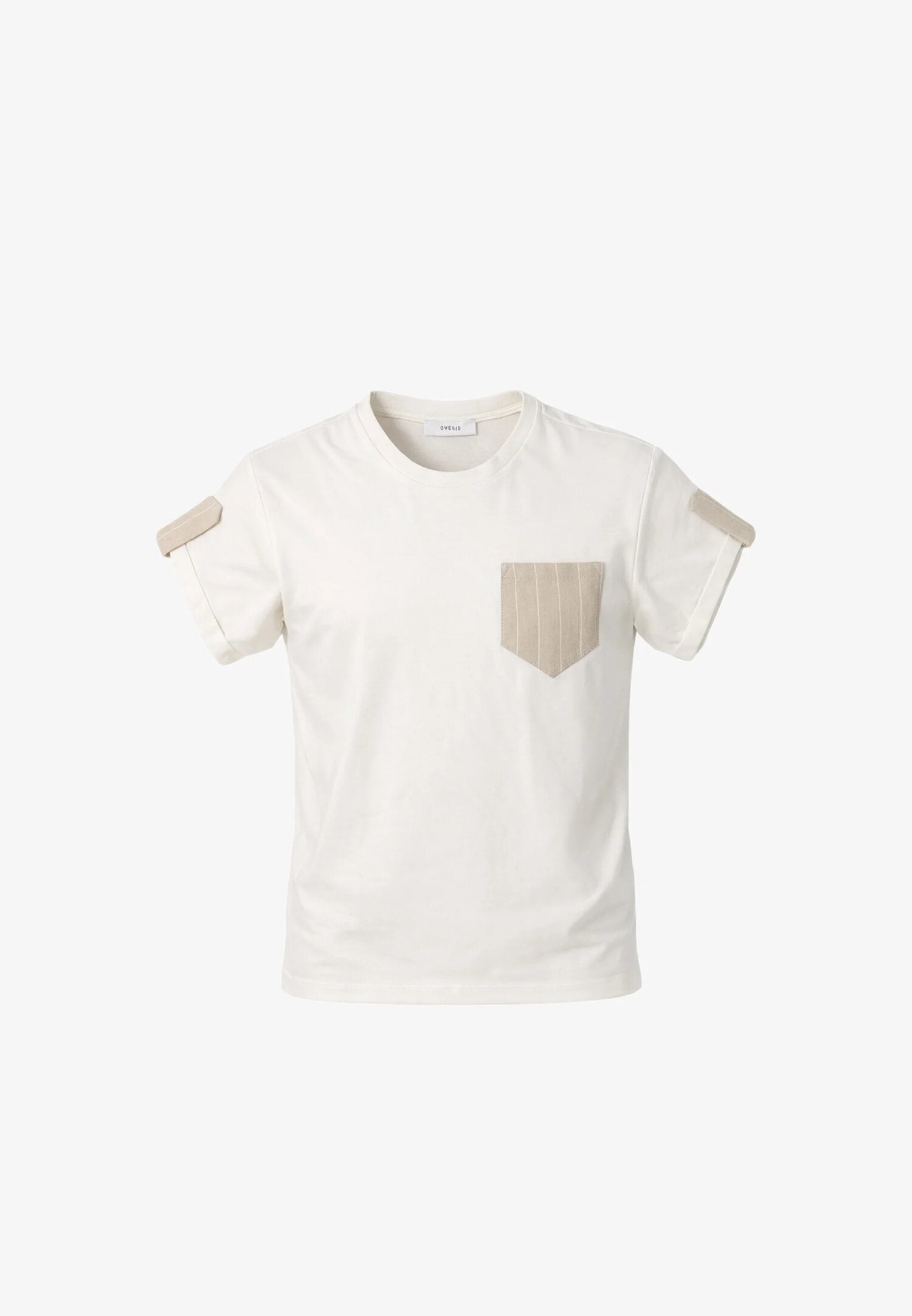 Overd Tshirt Panna Taschino Beige Bambino Maniche Corte - OK261399_