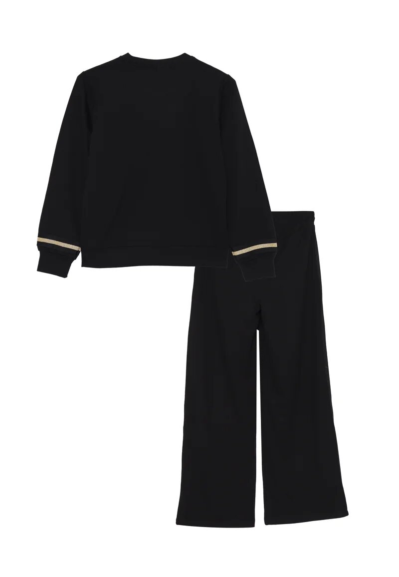 Gaelle Paris Completo Nero Bambina In Cotone Girocollo | Sportivo AI25 | CammarataMode
