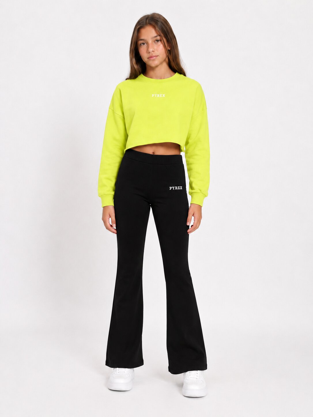 Pyrex Completo Lime Felpa/leggings Bambina Girocollo 26EPK46071+46106_