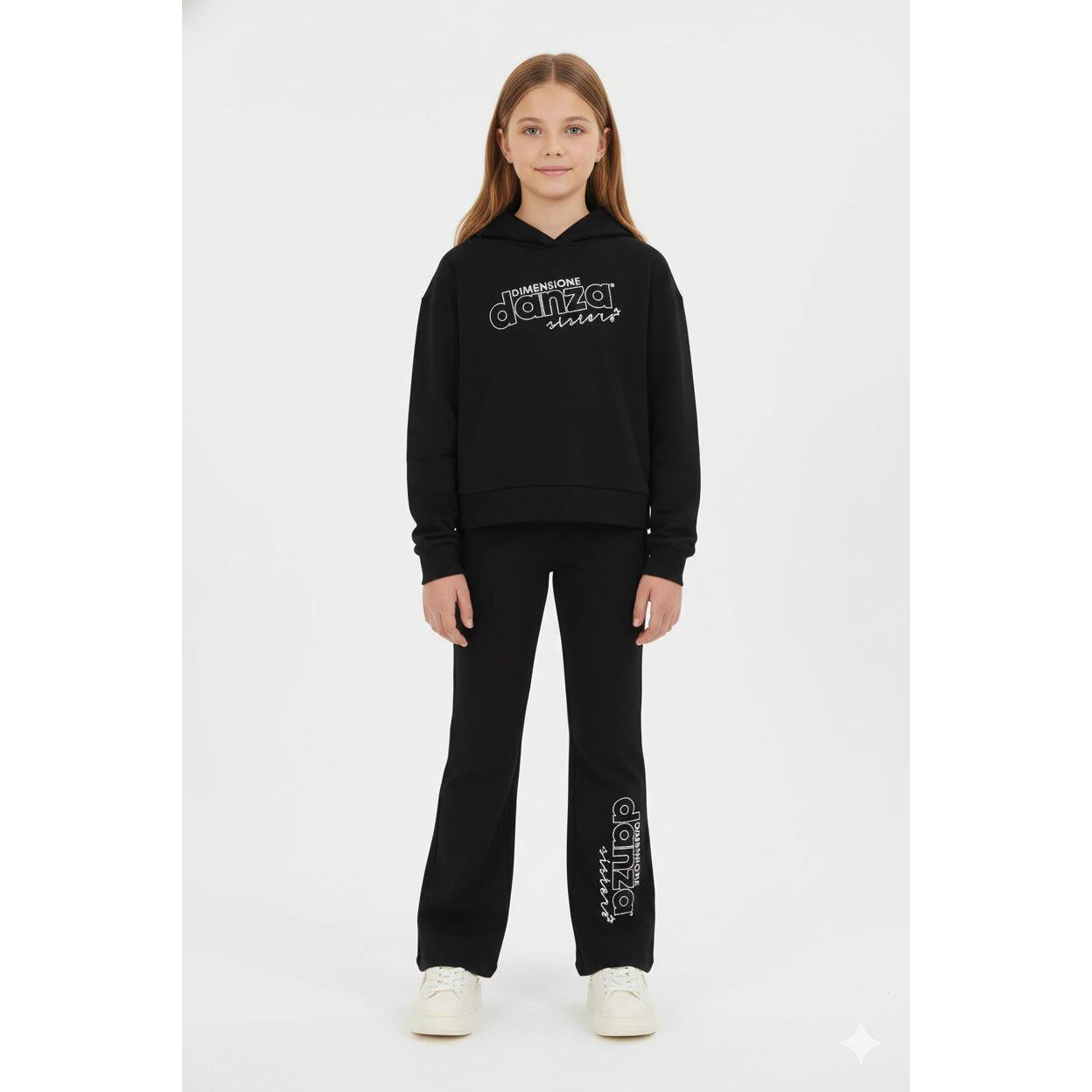 Dimensione Danza Completo Bambina Leggins Zampa In Cotone Con Cappuccio | Sport