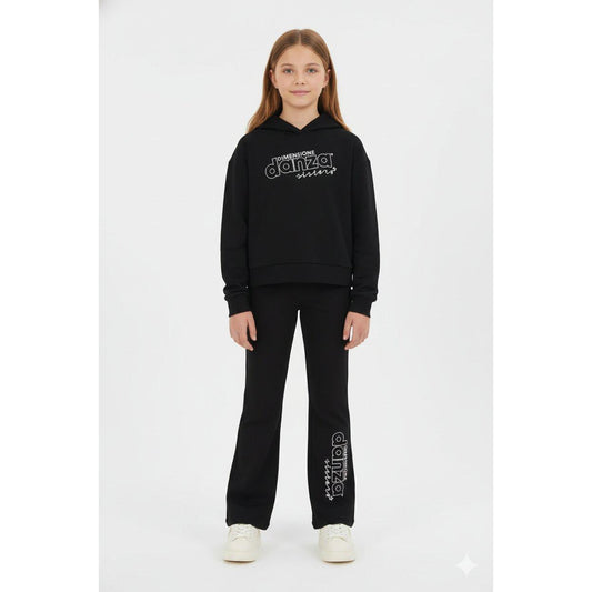 Dimensione Danza Completo Bambina Leggins Zampa In Cotone Con Cappuccio | Sport