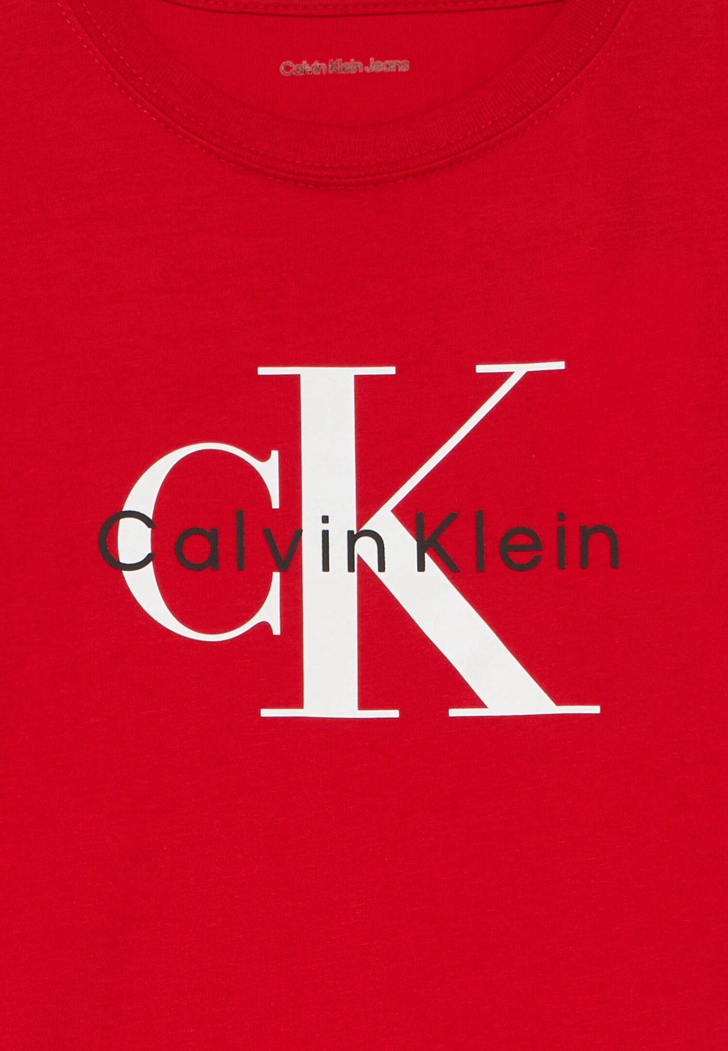 Calvin Klein Tshirt Rossa Bambino In Jersey Maniche Corte Sportivo PE26