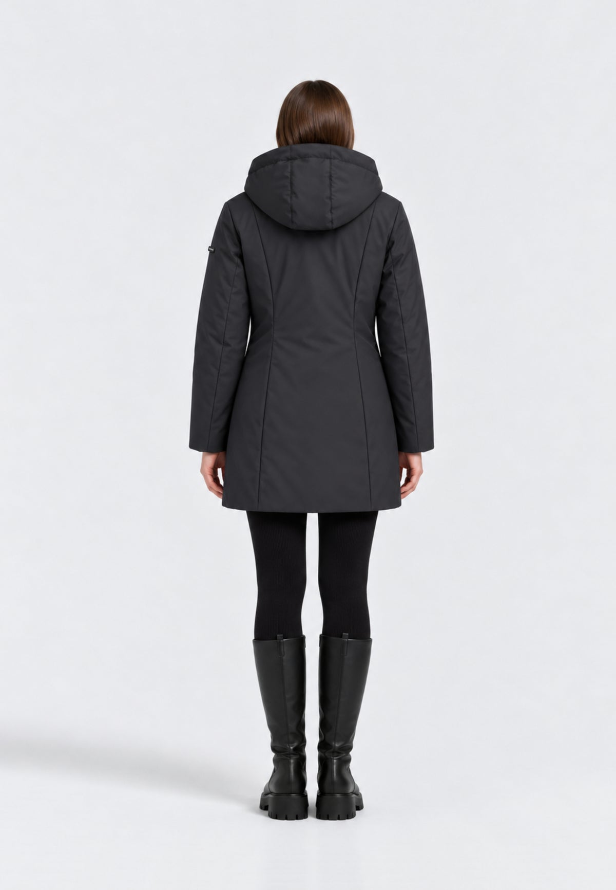 REFRIGIWEAR GIUBBOTTO NERO lungo sagomato Donna LADY TECH/1 JACKET.NE_