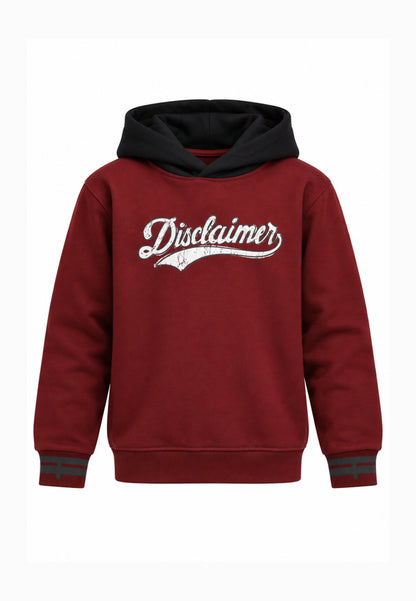 Disclaimer FELPA BORDEAUX CON CAPPUCCIO A CONTRASTO Bambini e ragazzi 26IDK59123.BORDEAUX_