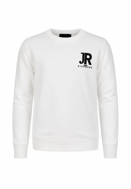 John Richmond maglia panna con logo JR sul petto Bambini e ragazzi rba26168ma.panna_