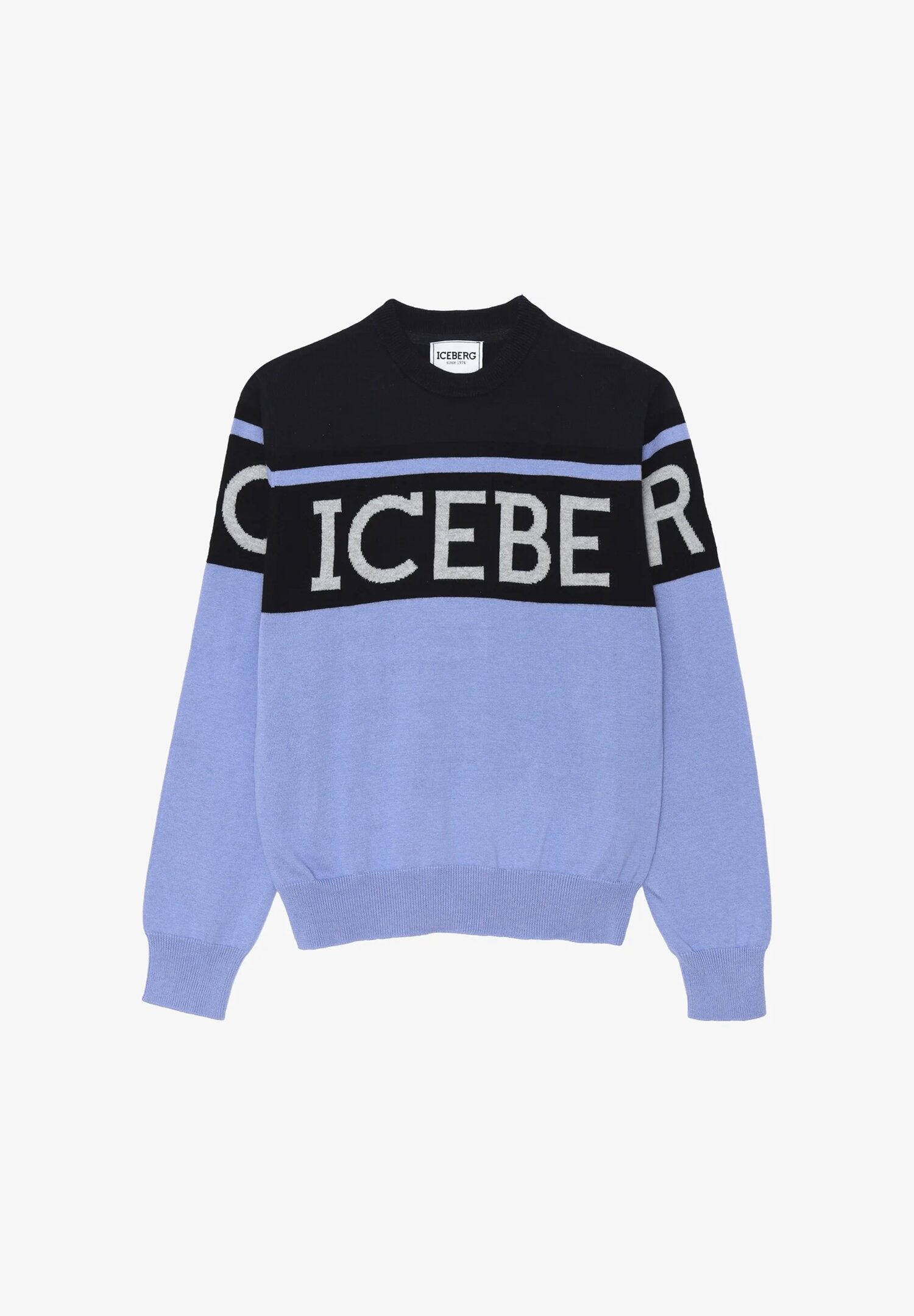 Iceberg Maglioncino Celeste Bambino In Cotone Girocollo Sportivo AI25