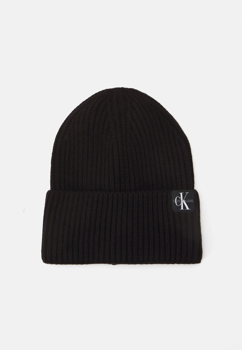 Calvin Klein Jeans Berretto Bambino Nero Monogram Beanie – Unisex - NERO | CammarataMode