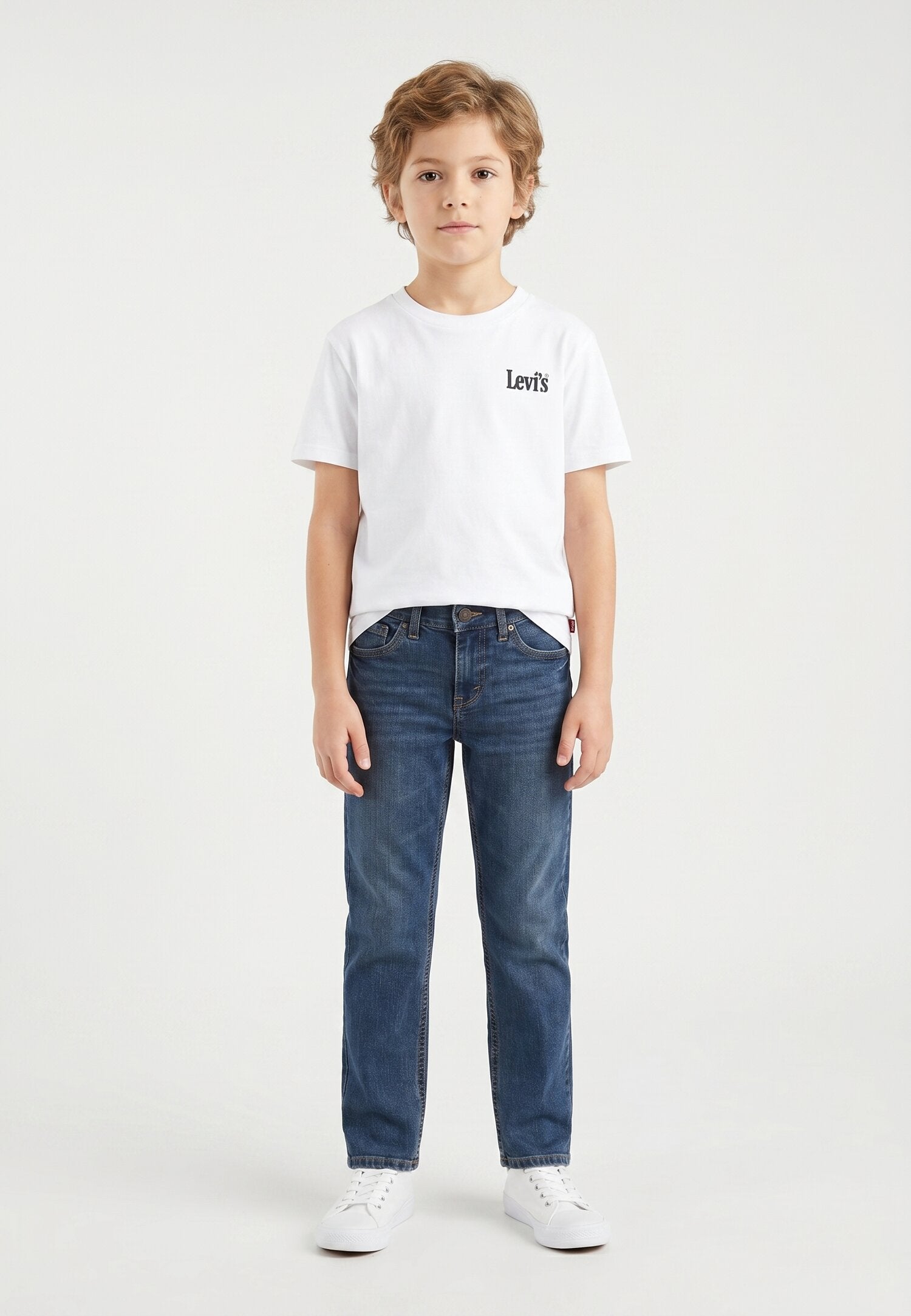 Levi's Tshirt Bianca Logo Ricamato Bambino 9EP758-W1T_