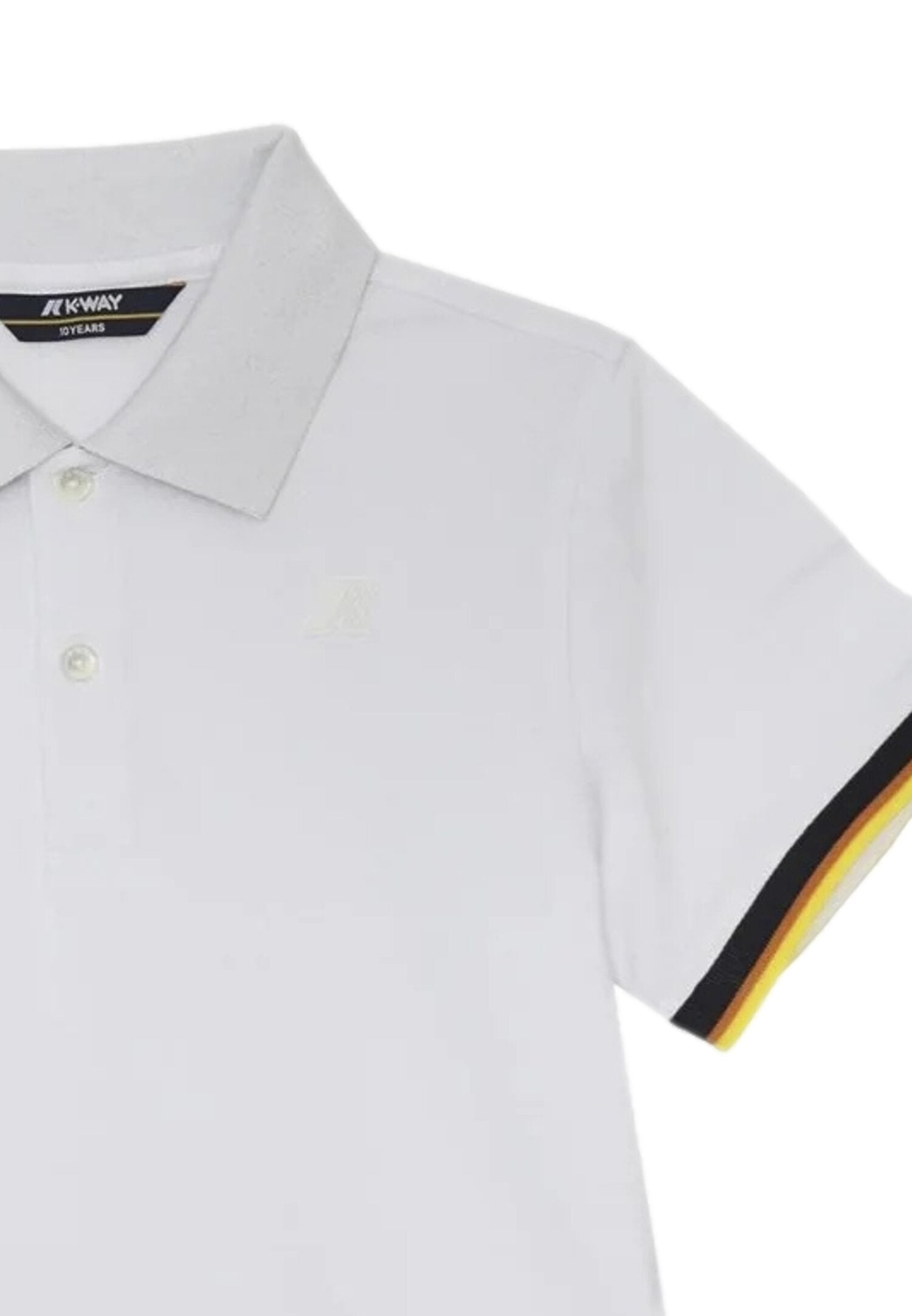 K-Way Polo Bianca Bambino Kids Junior Manica Corta Estiva | CammarataMode