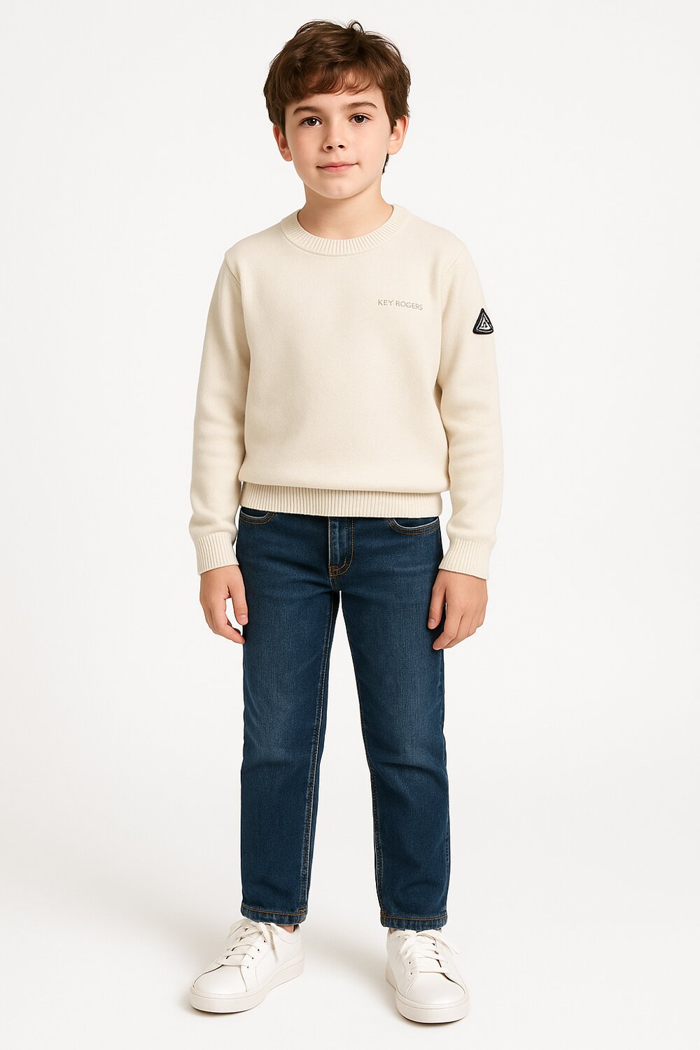 Roy Rogers Maglione Beige bambino – Cotone 100% Girocollo