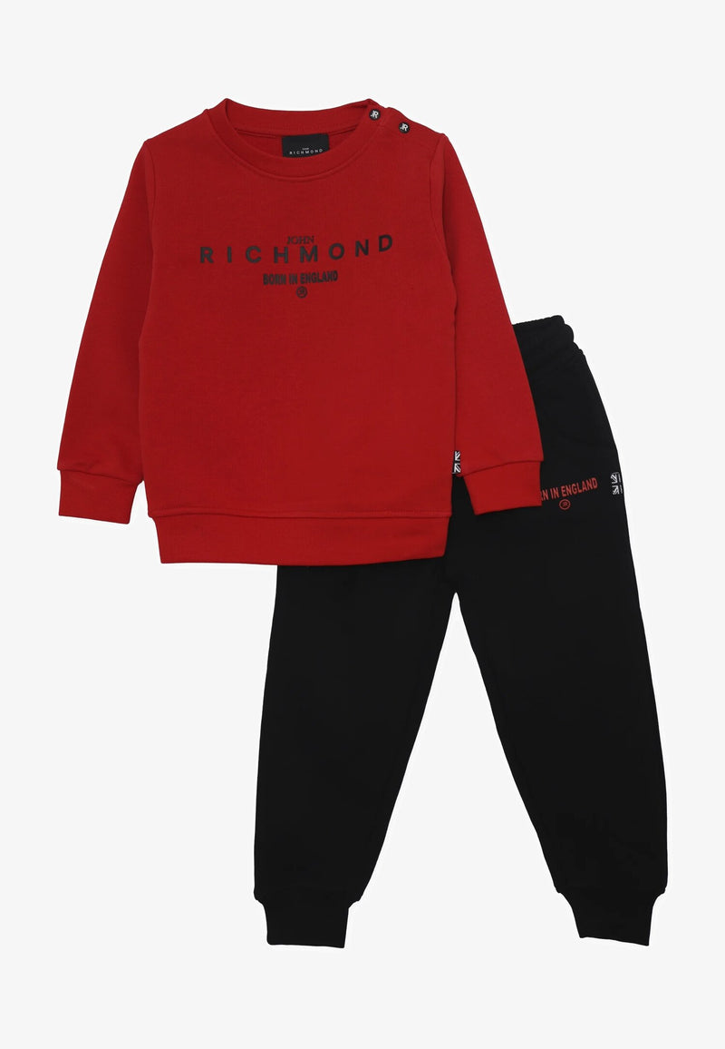 John Richmond Red and Black "Born in England" Baby Set 3-36 Months - RED | CammarataMode