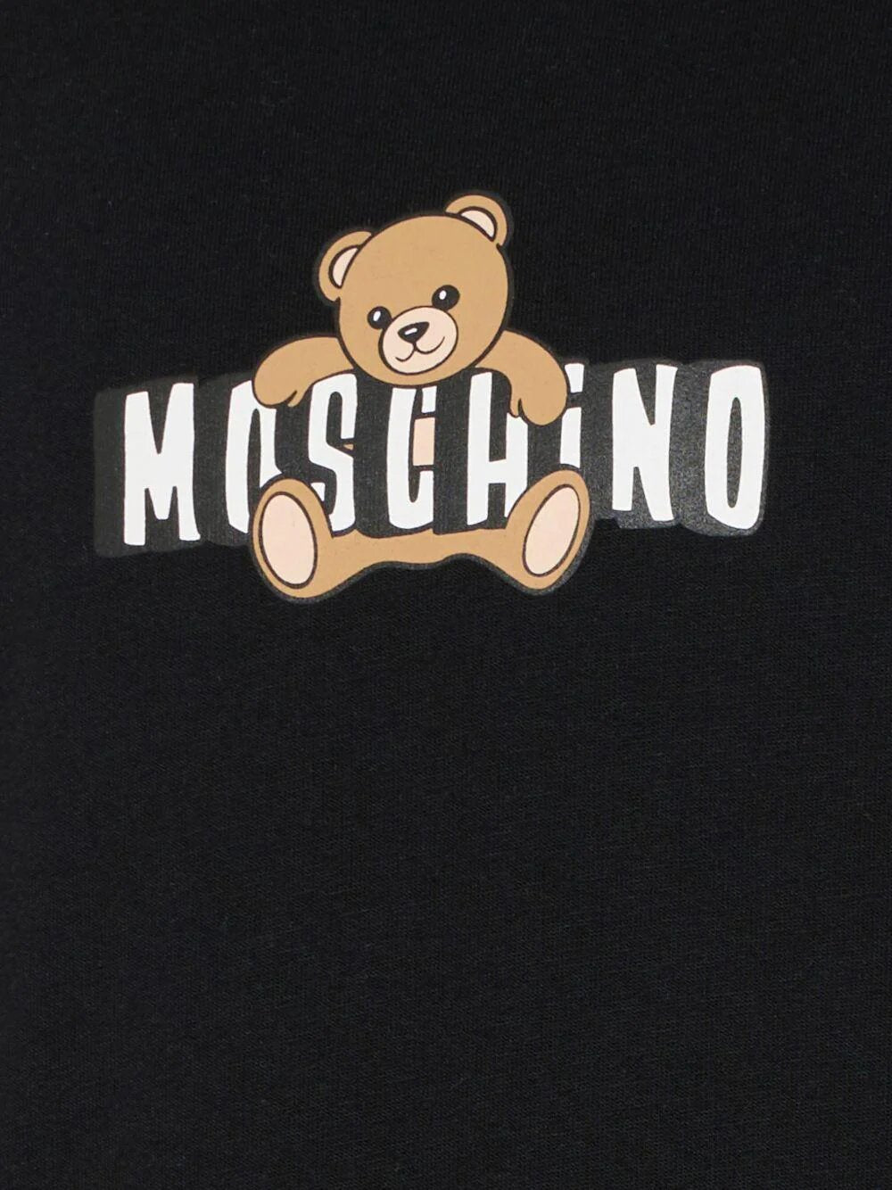 Moschino Felpa Nera Bambina Girocollo Primaverile In Cotone 15521620230527_