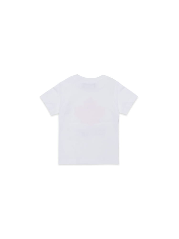 Dsquared t-shirt infant in cotone bianco con logo Bambino