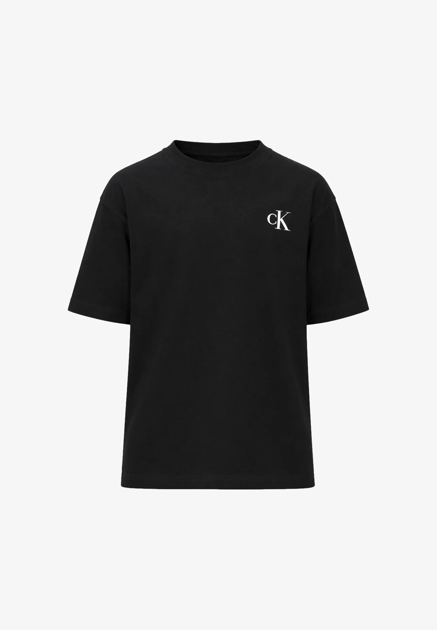 Calvin Klein Tshirt Nera Stampa Dietro Bambino Bambino LVCKSJA05BBEH_