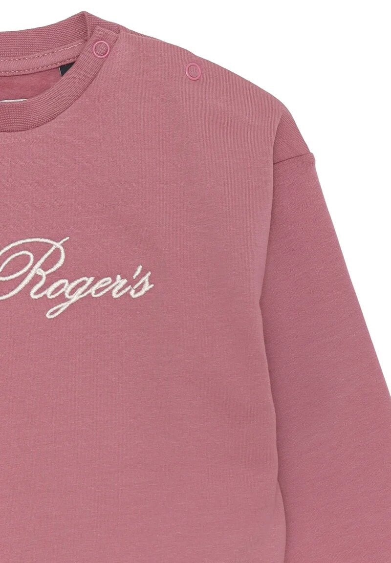 Roy Rogers Felpa Bambina Fancy Cursive Ricamo - Rosa