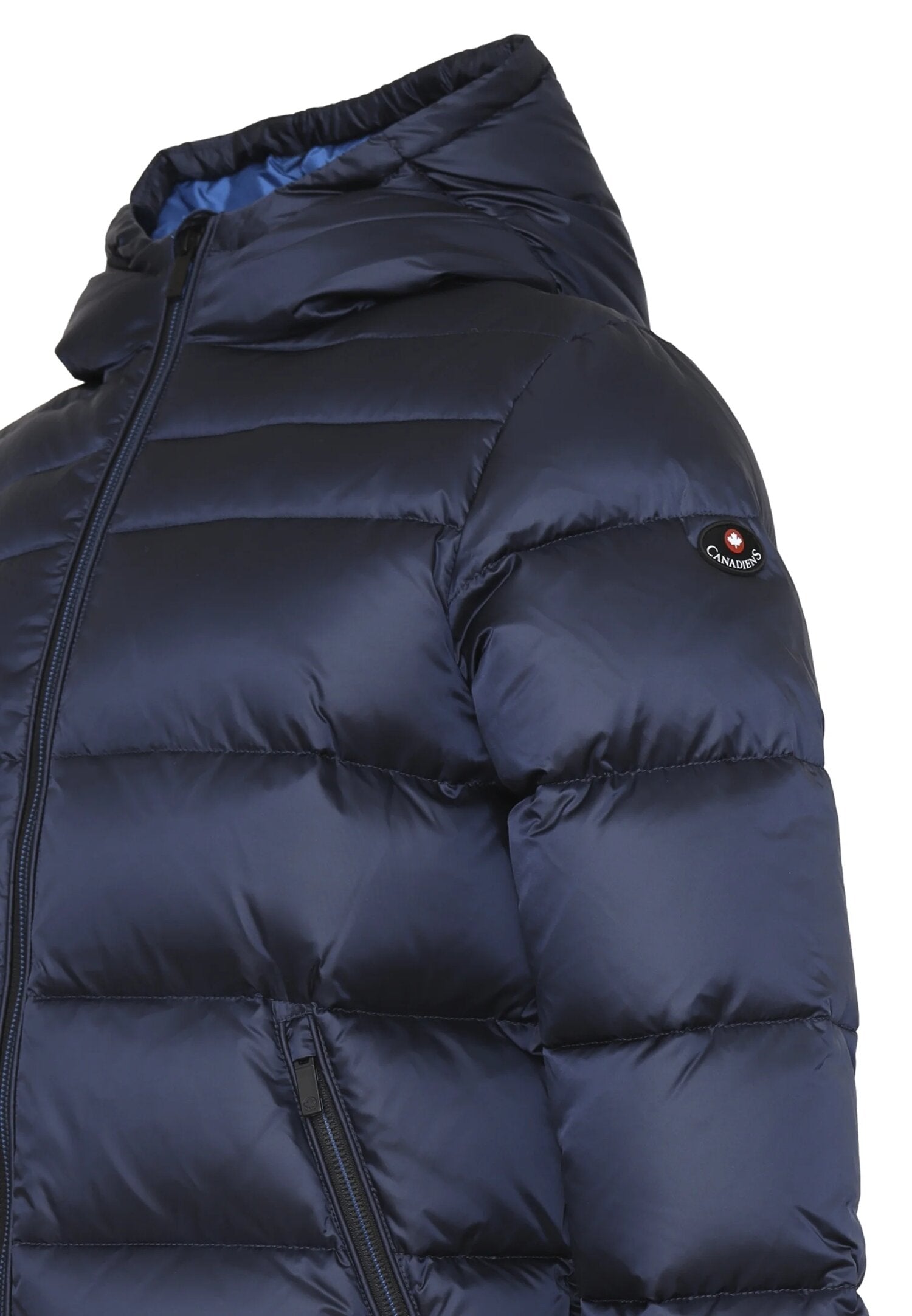 Canadiens Giubbotto Bambino Blu In Nylon Con Cappuccio Invernale AI 25