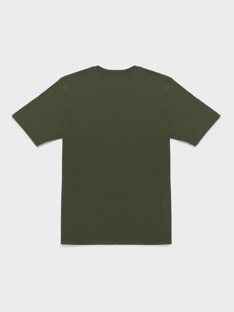 Refrigiwear tshirt verde scuro uomo logo lettering