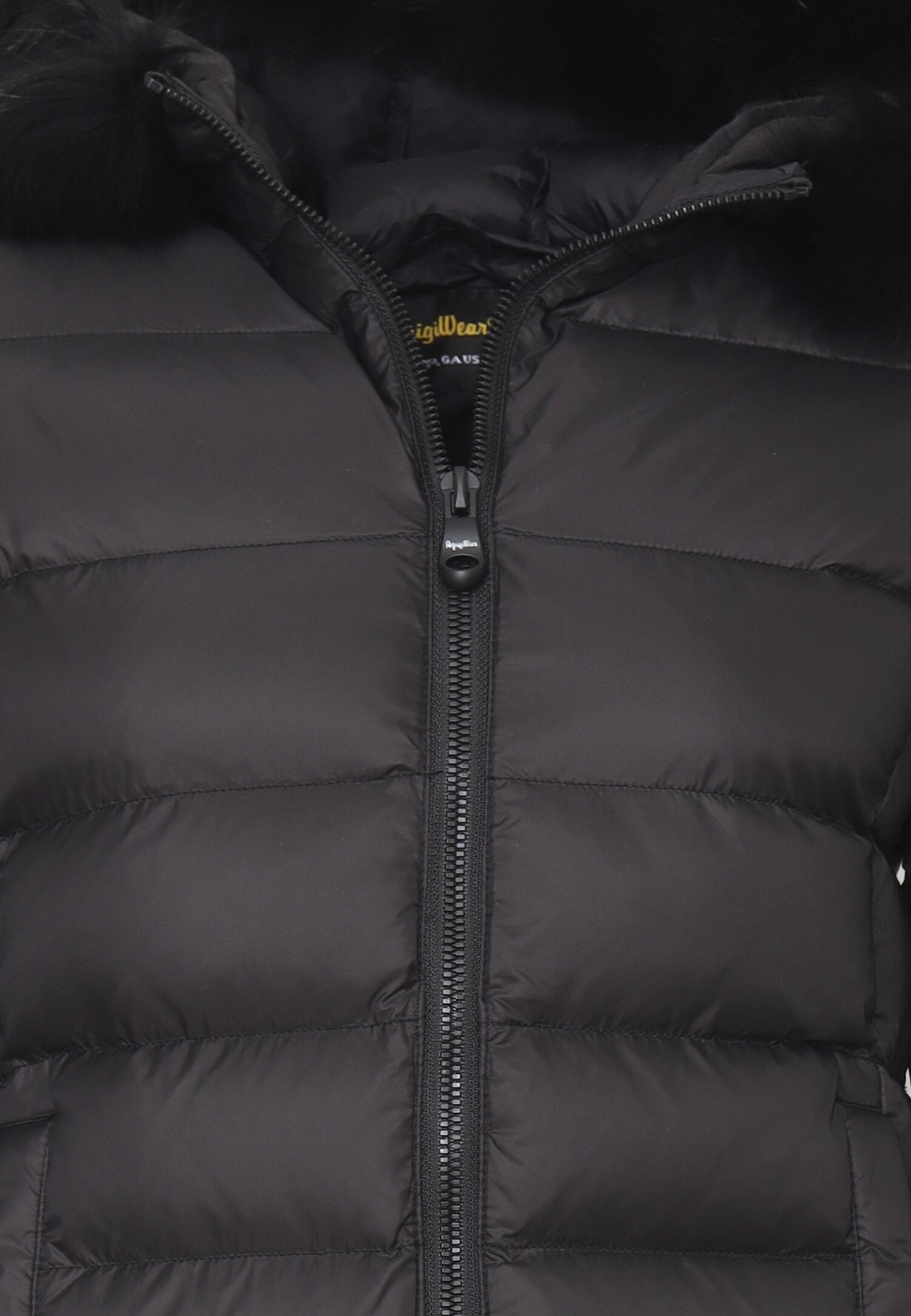 Refrigiwear Giubbotto Nero Bambina In Nylon Con Pelliccia Invernale AI25