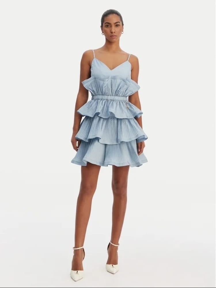 Fracomina no foto mini slip dress dustyblue