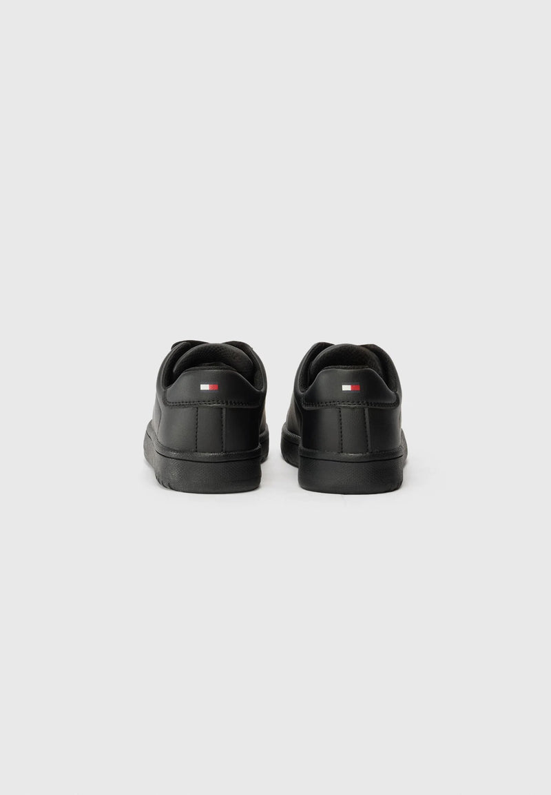 Tommy Hilfiger sneakers basse unisex bambino nere scuola pratiche - NERO | CammarataMode