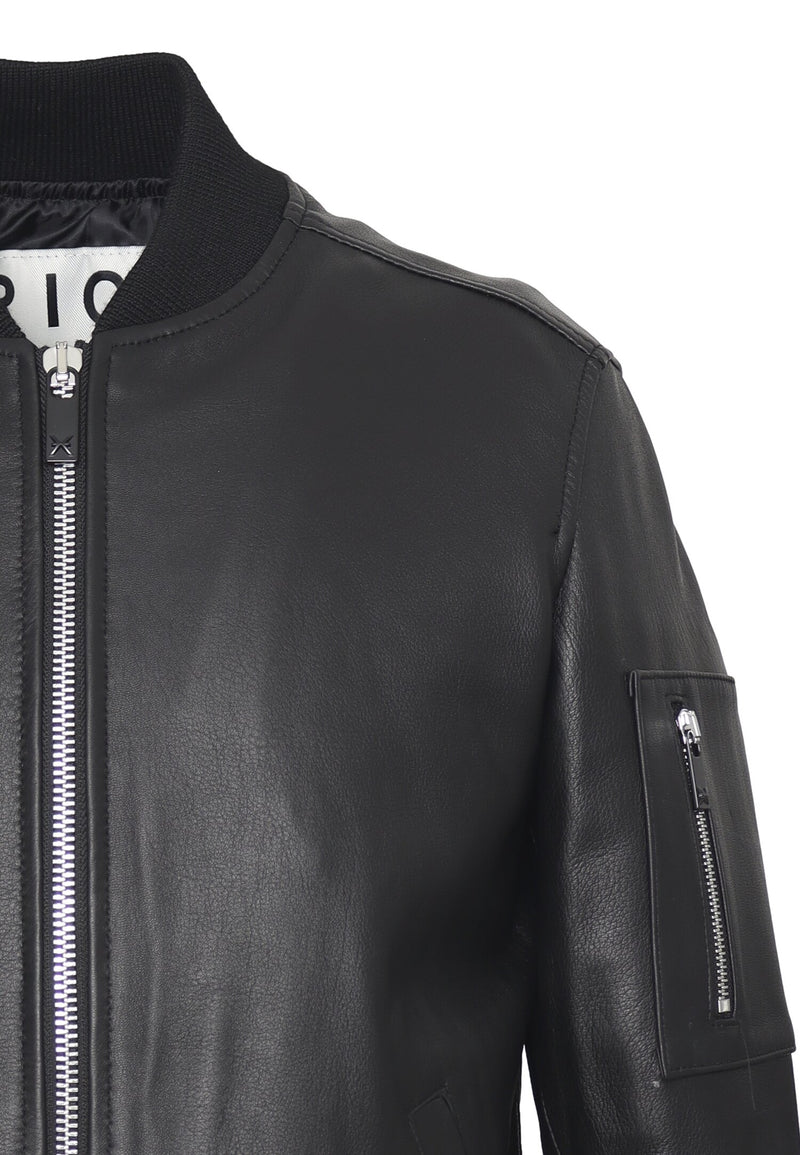JOHN RICHMOND – Giubbotto Bomber Uomo in Pelle – Black - NERO | CammarataMode