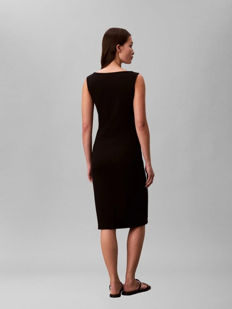 Calvin Klein abito nero donna lungo mini logo