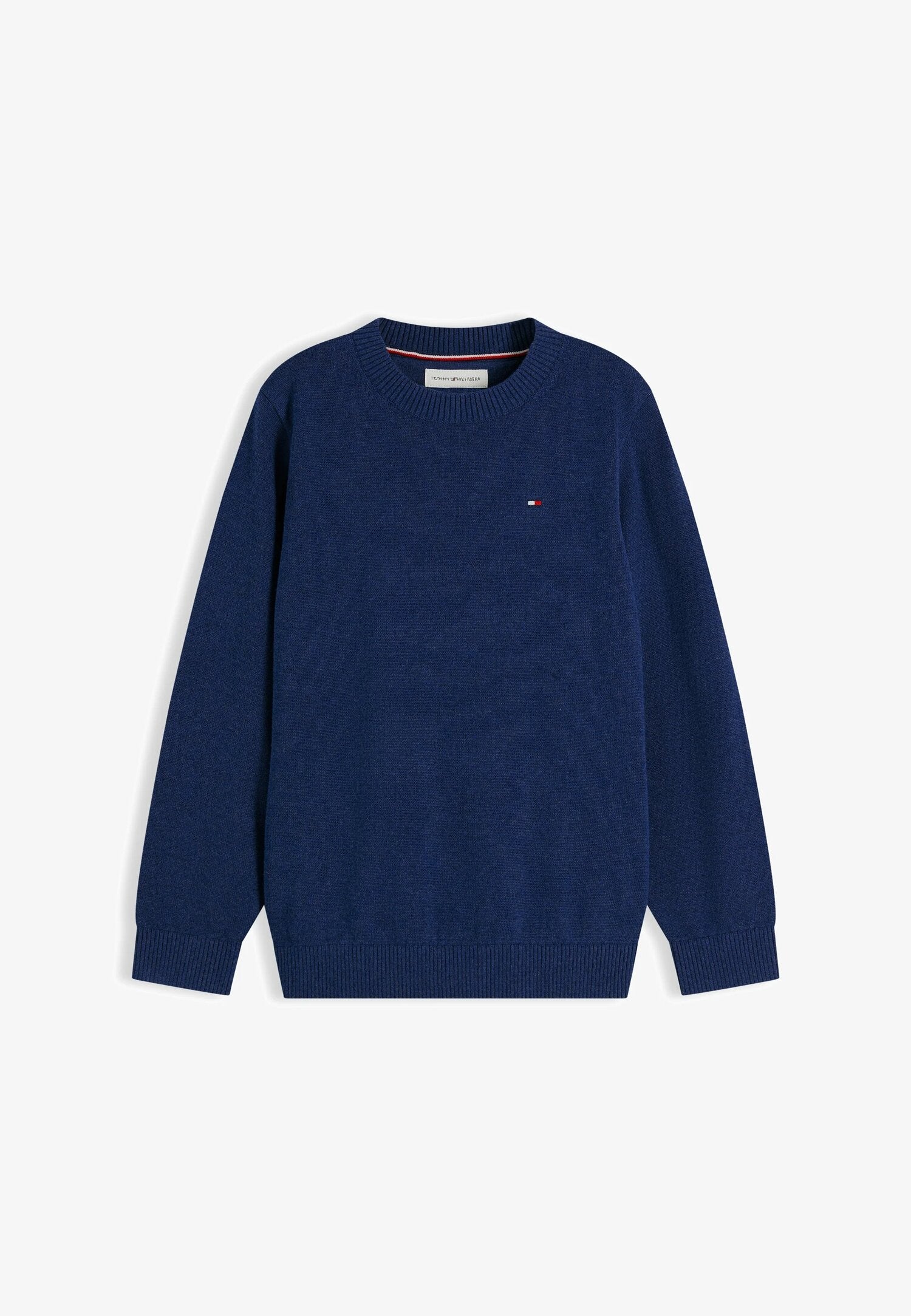 Tommy Hilfiger Maglia Blu In Filo Mini Logo Bandiera Neonato KB0KB10307C1G_