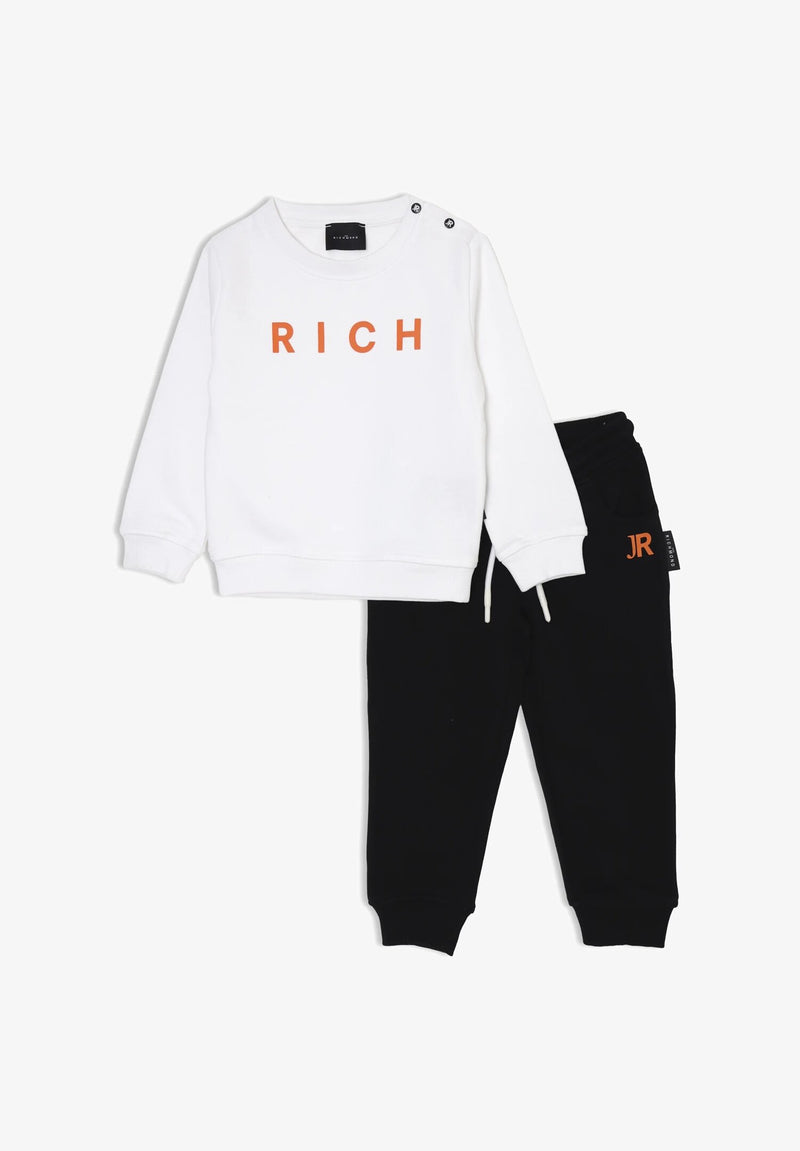 John Richmond Black and White Baby Jumpsuit - BLACK | CammarataMode