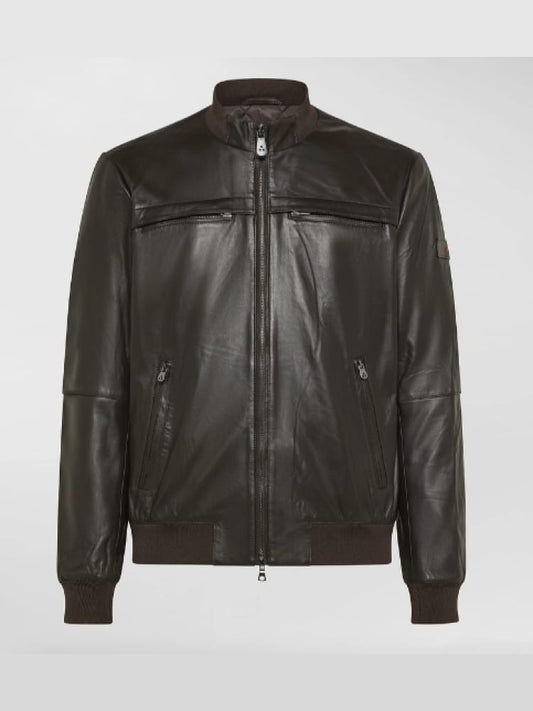 Peuterey giubbotto marrone uomo mini logo