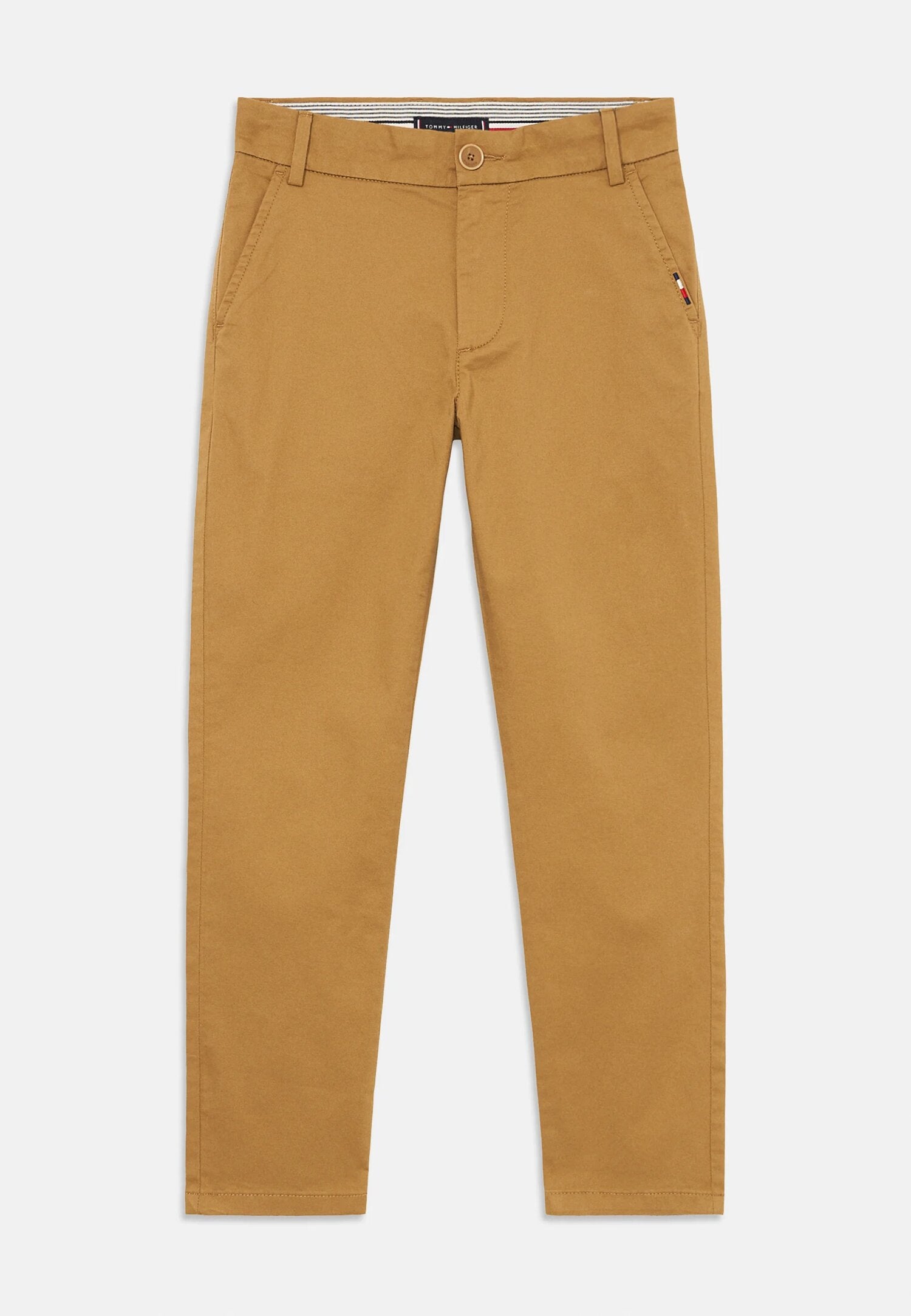Tommy Hilfiger Pantalone Chino Sabbia Ragazzo In Cotone Slim Fit Elegante PE26