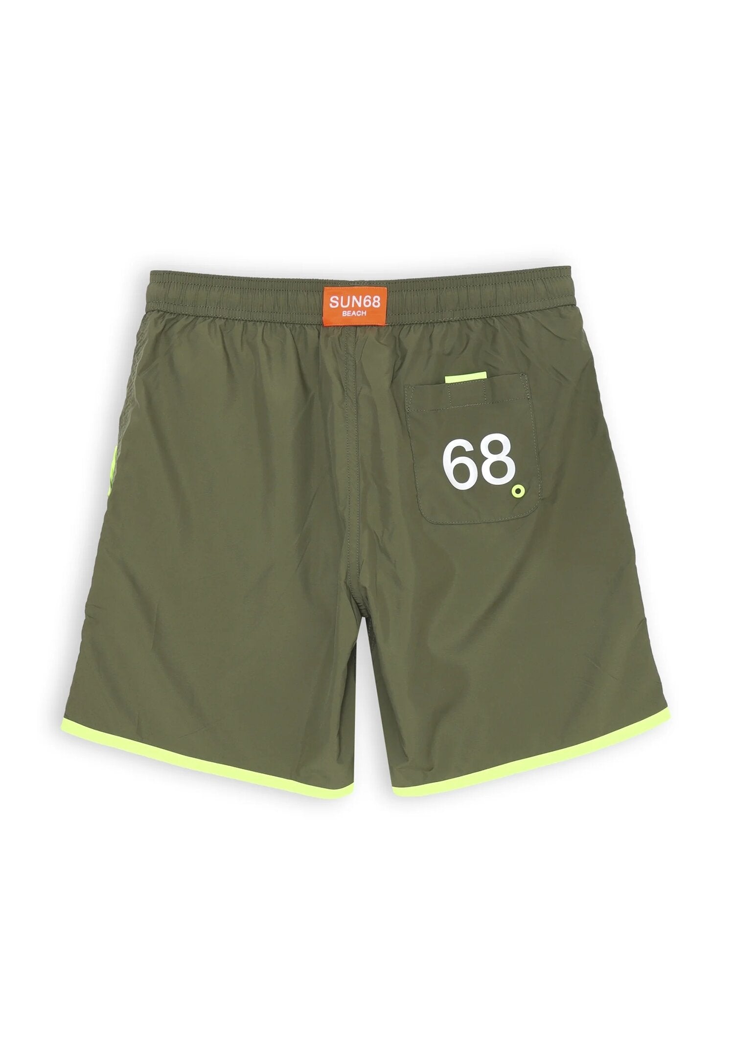 Sun68 costume verde militare con bordi lime fluo e logo AX stampato | CammarataMode