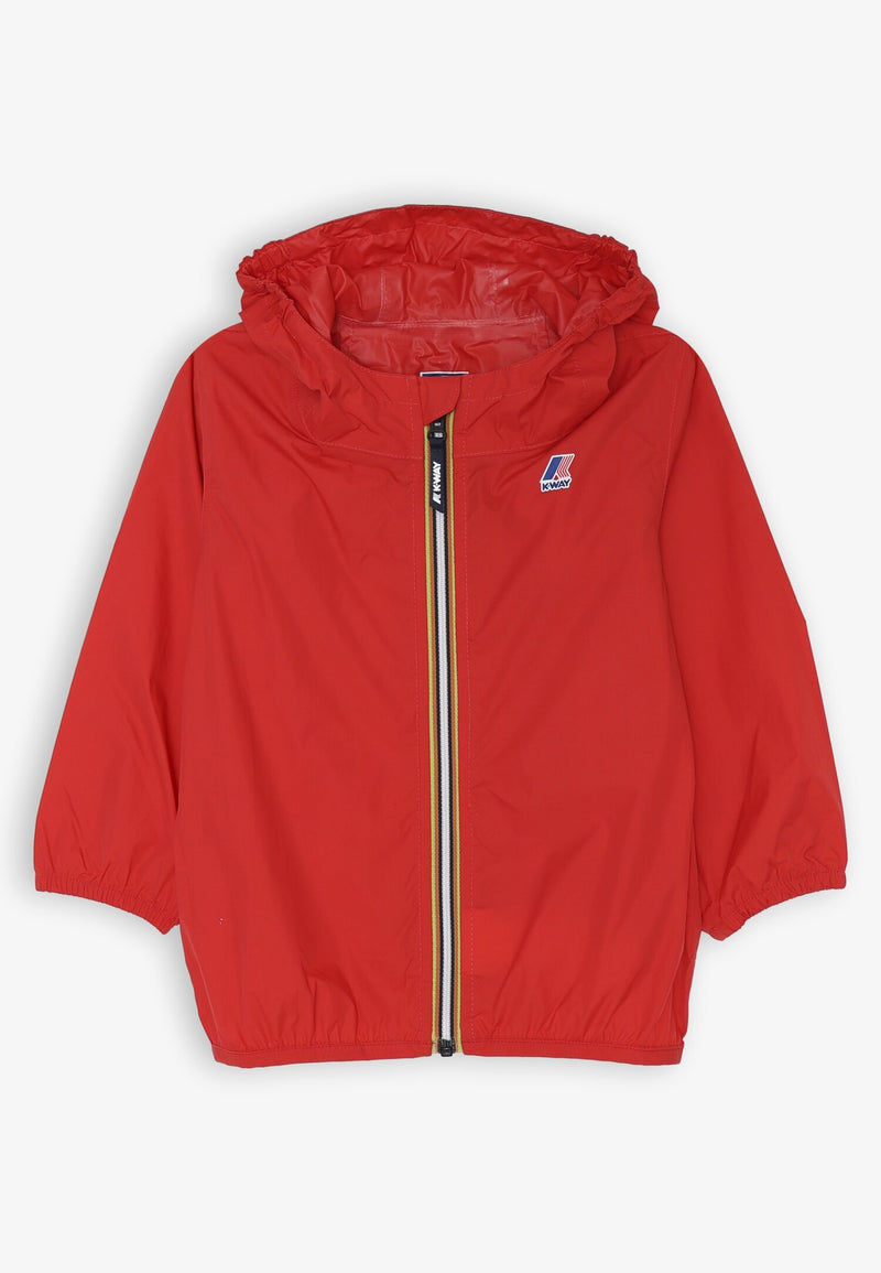 K-Way Red Windbreaker Jacket Kids Spring Summer 2025 - RED | CammarataMode