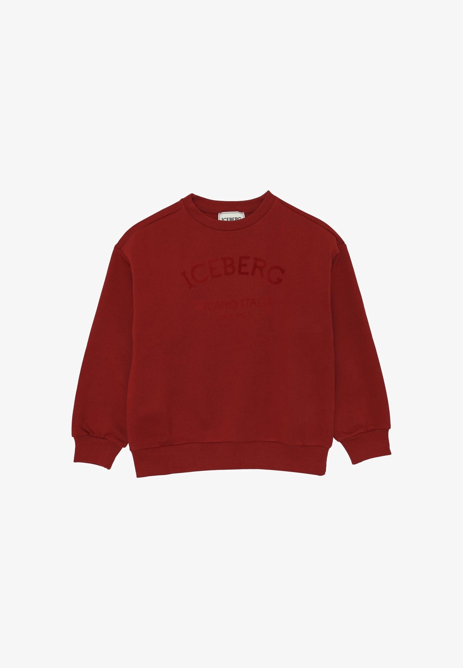 Iceberg Felpa Rossa Bambino In Cotone Girocollo | Stile Sportivo AI25 | CammarataMode