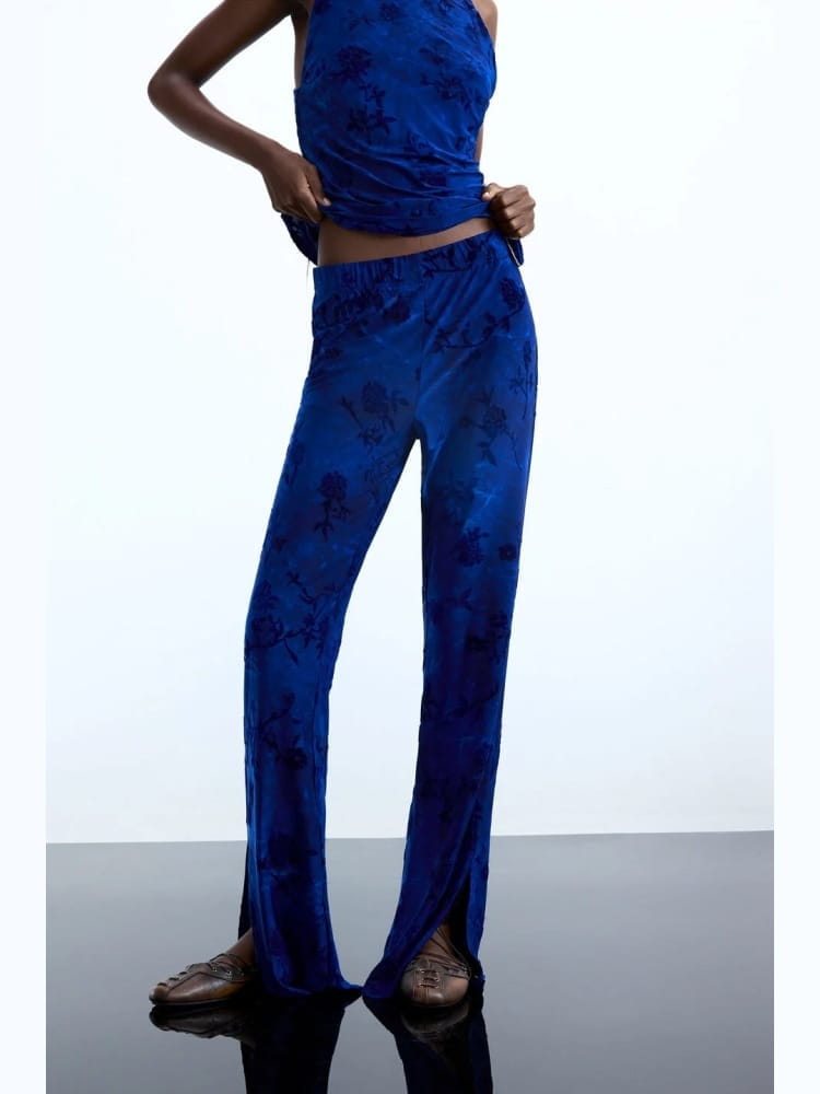 Desigual pantalone chester azzurro vino floccato