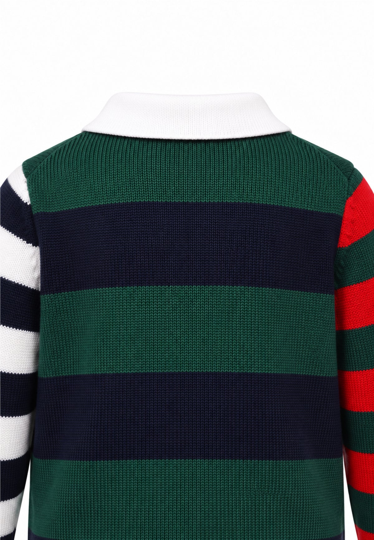 LA MARTINA maglia a polo in lana rasata verde con logo ricamo Bambini e ragazzi mab0064.verde_