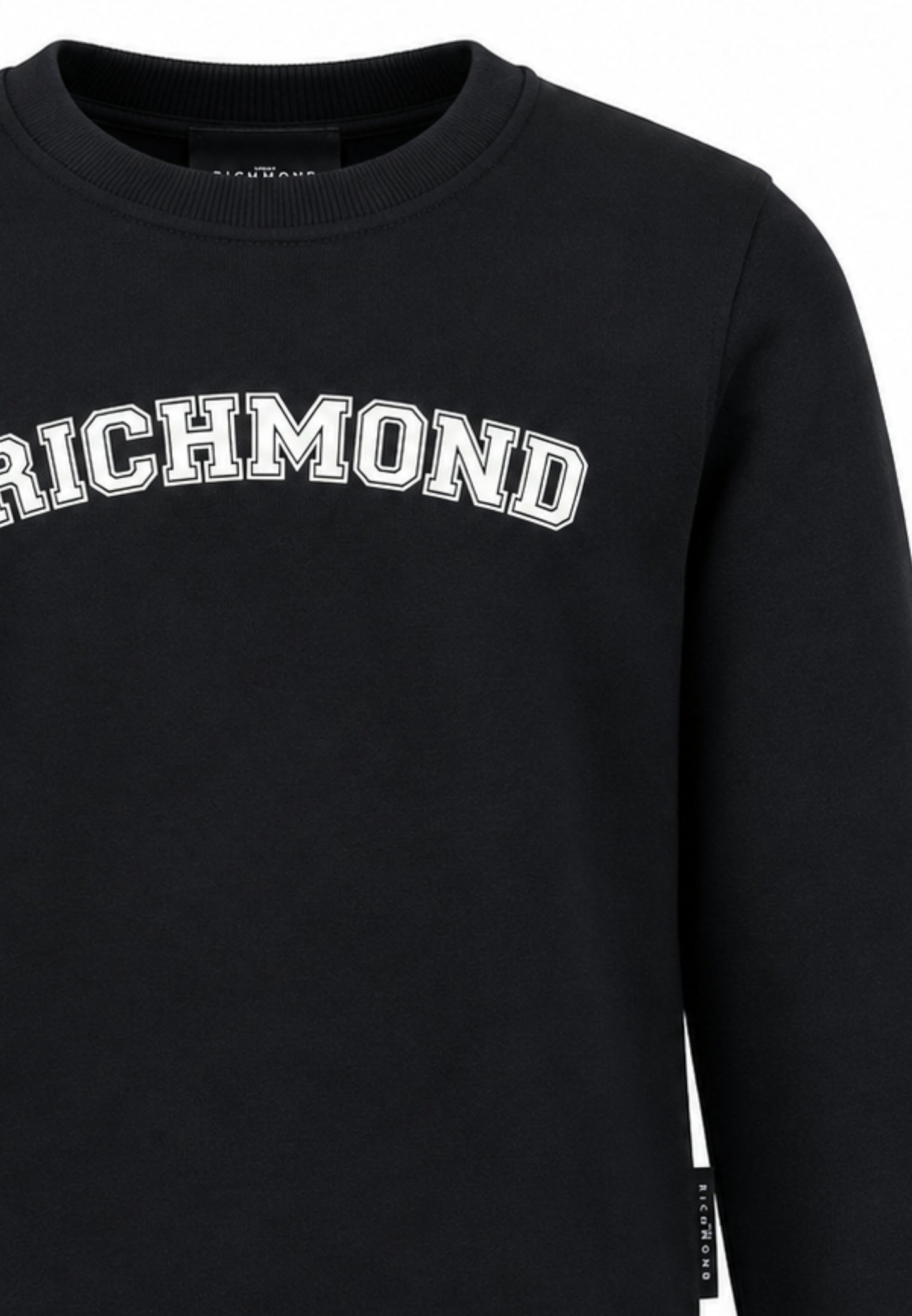 John Richmond felpa nera girocollo CON LOGO COLLEGE Bambini e ragazzi rba26175fe.ne_