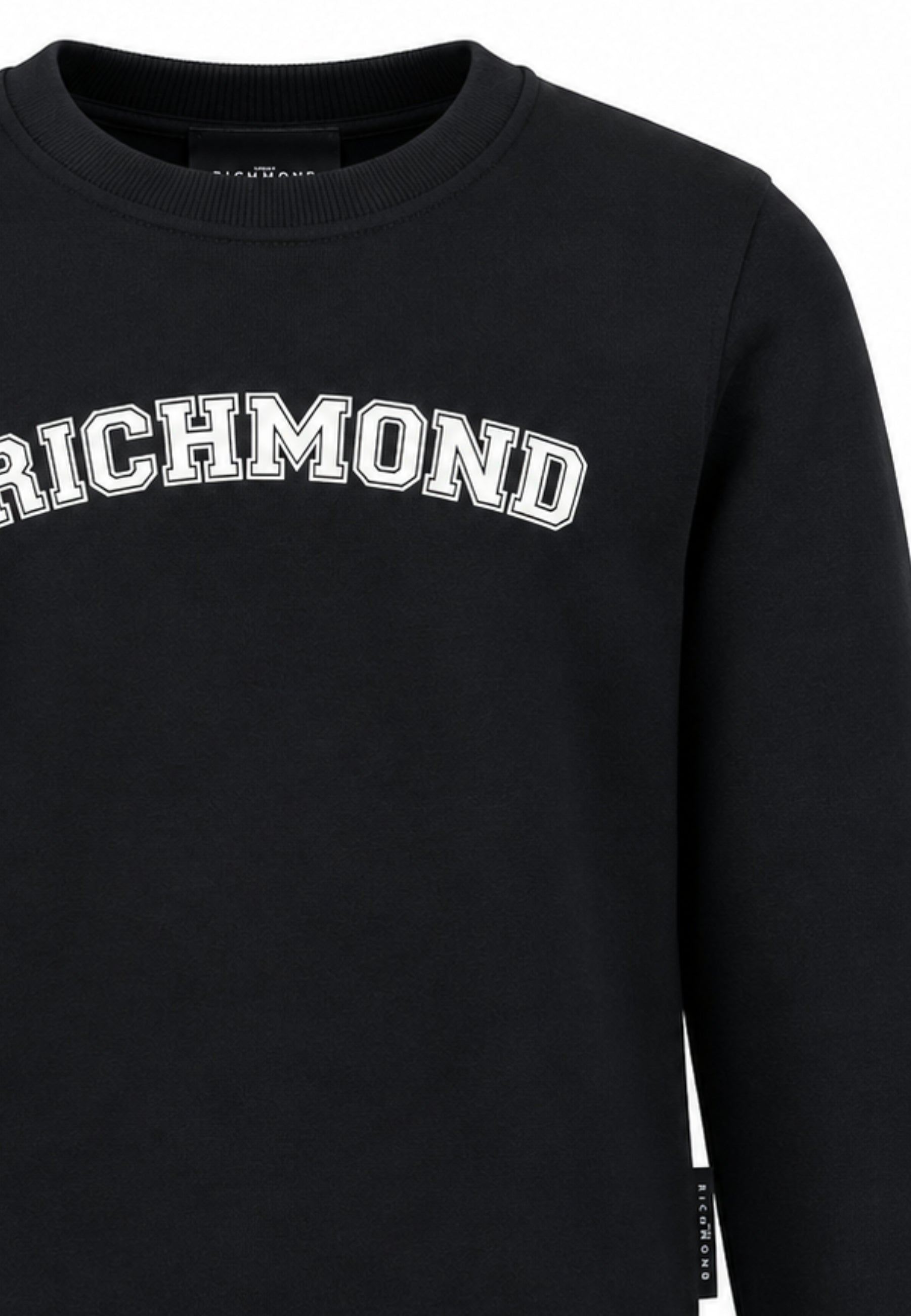 John Richmond felpa nera girocollo CON LOGO COLLEGE Bambini e ragazzi rba26175fe.ne_
