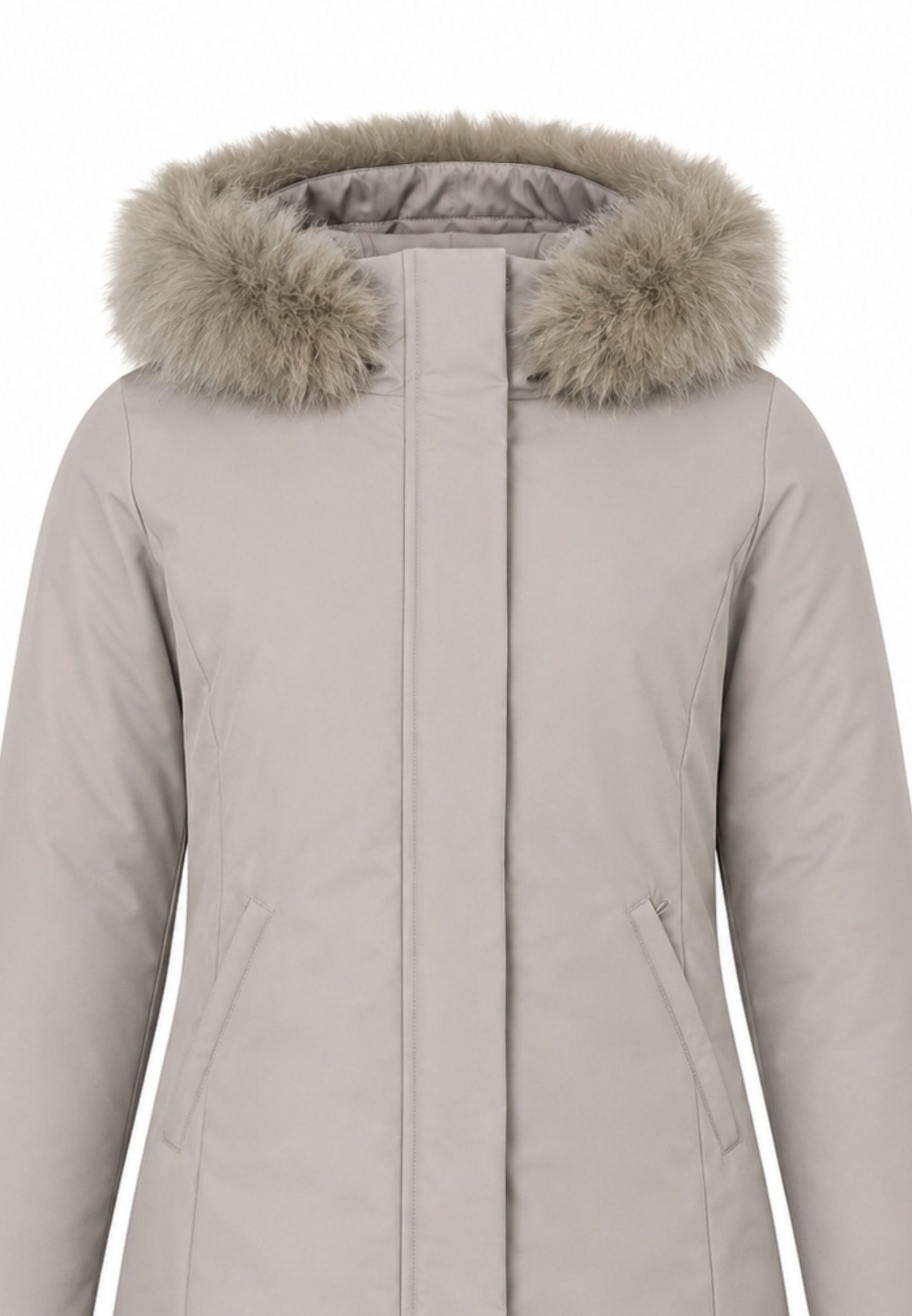 Bomboogie GIUBBOTTO BEIGE CON CAPPUCCIO E PELLICCIA VERA Bambine e ragazze CG 583V T ACR 6.BEIGE_